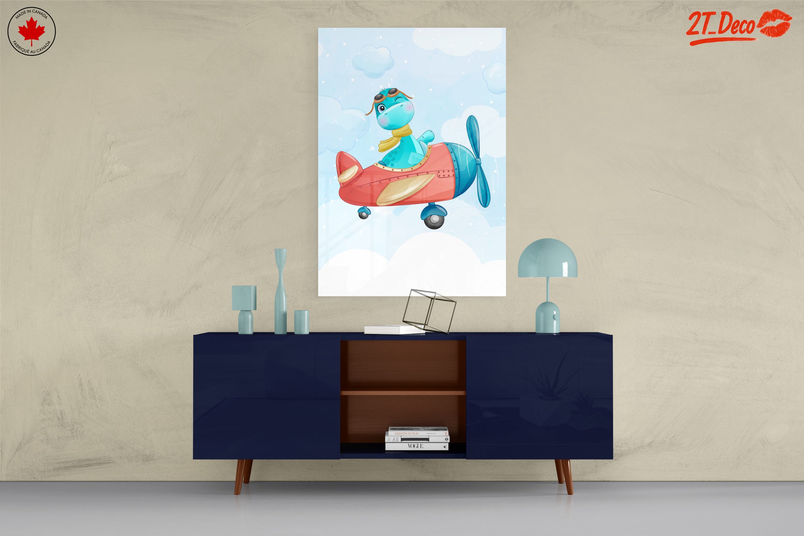 Cute Dinosaur Flying in Airplane - Image 8