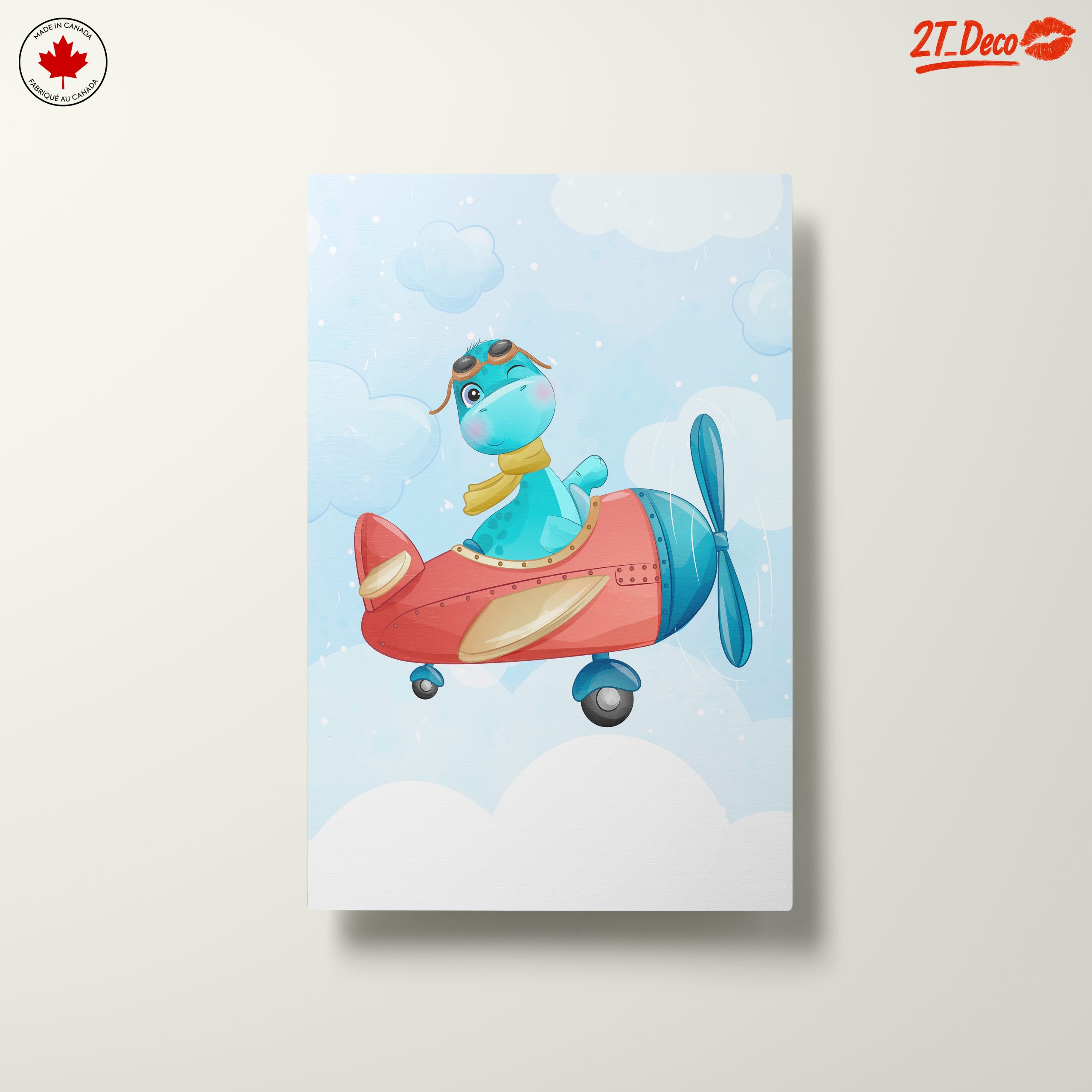 Cute Dinosaur Flying in Airplane - Image 10