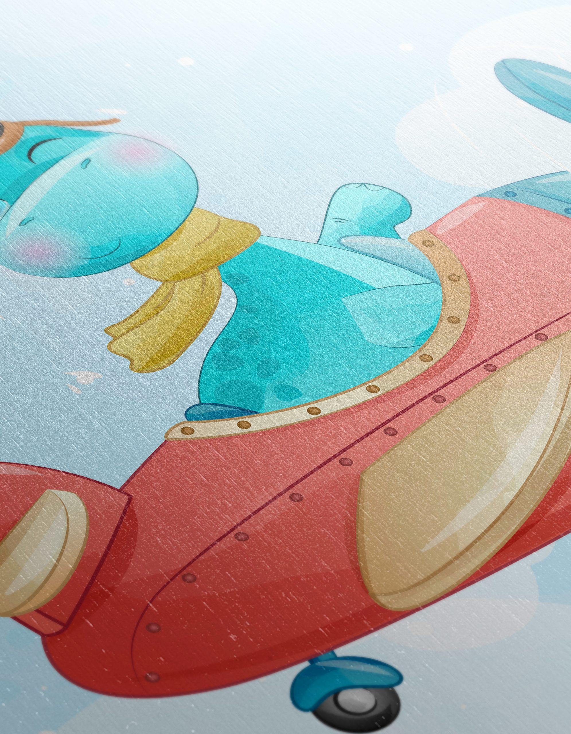 Cute Dinosaur Flying in Airplane - Image 12