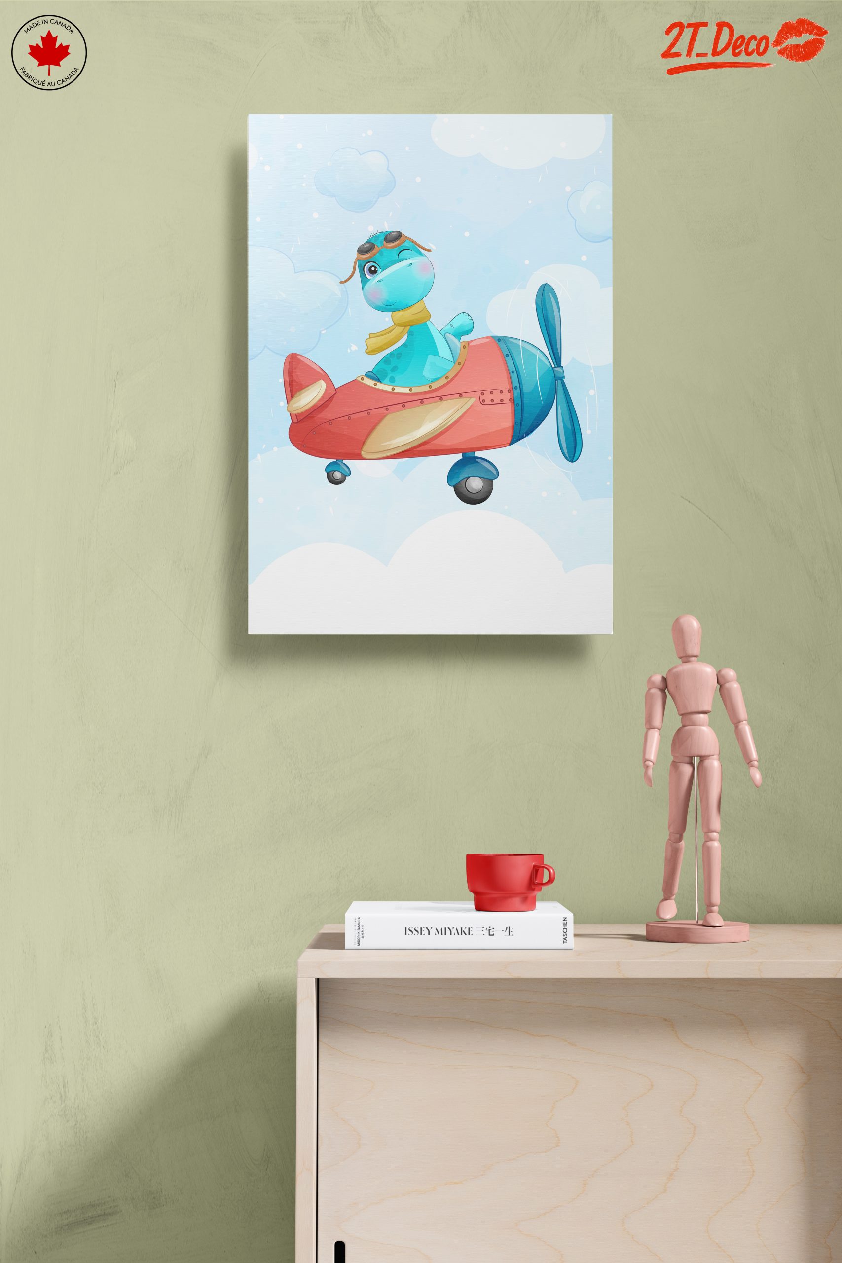 Cute Dinosaur Flying in Airplane - Image 14