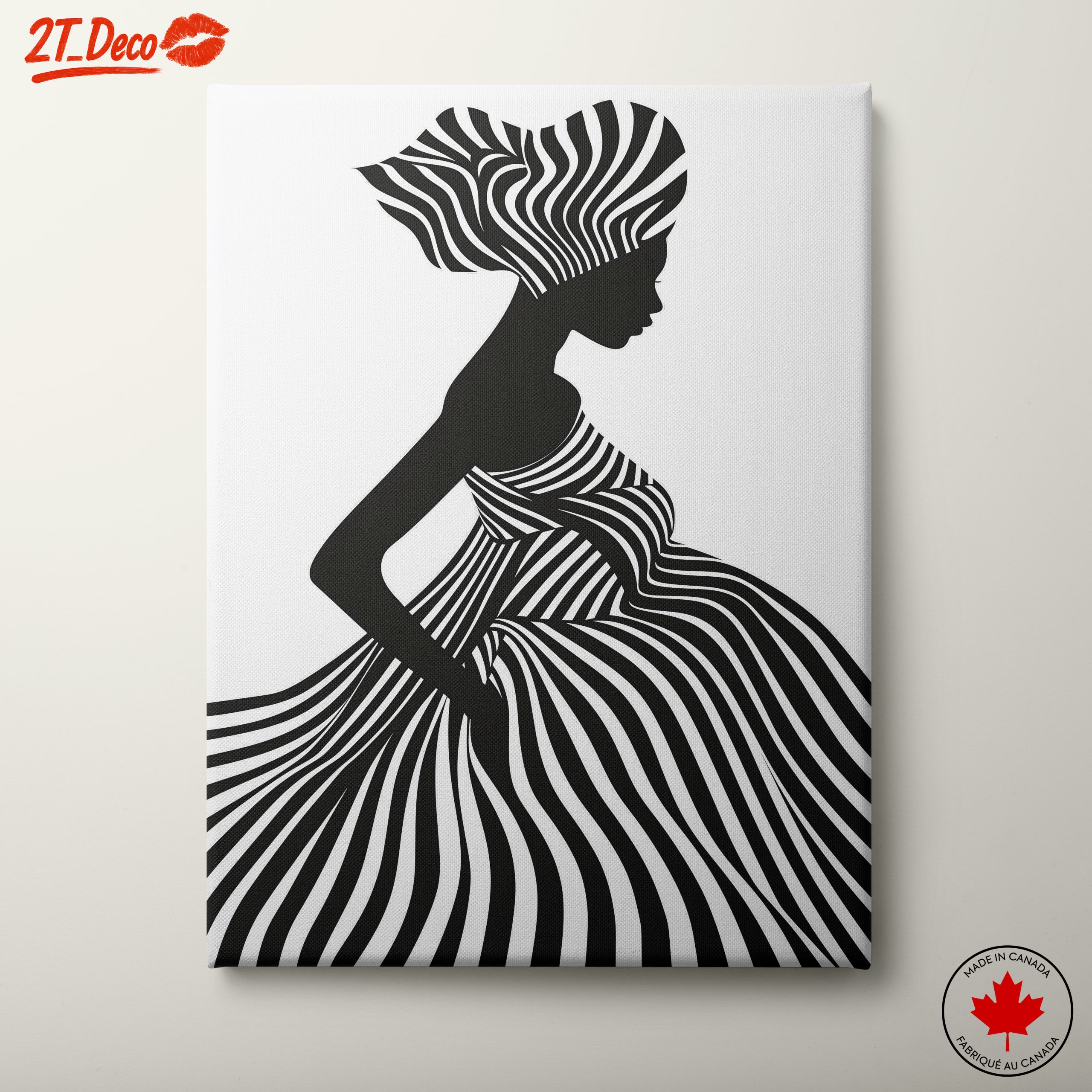 Stylized Afro Art of a Woman