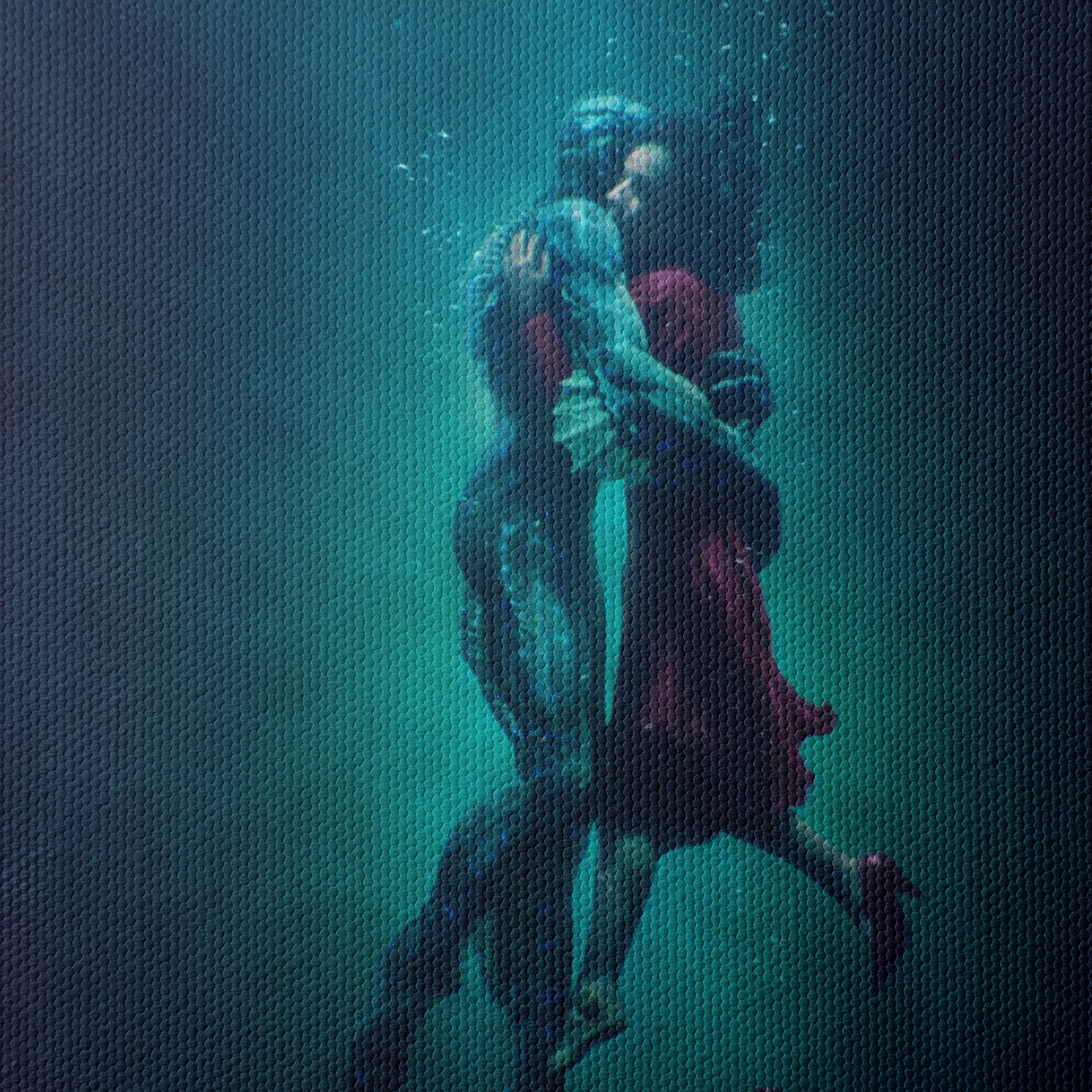 Emotional Underwater Embrace Artwork - Image 4