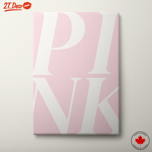 Bold Pink Typography Art for Modern Spaces