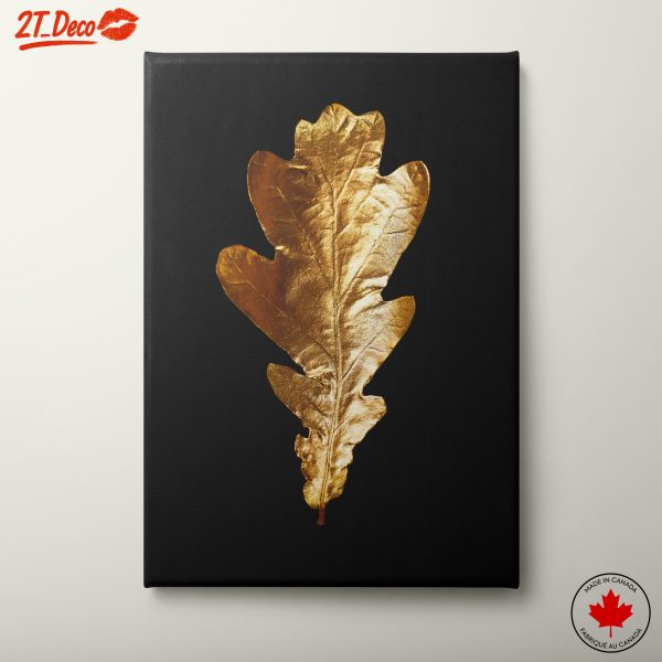 Golden Metallic Botanical Leaf Wall Art