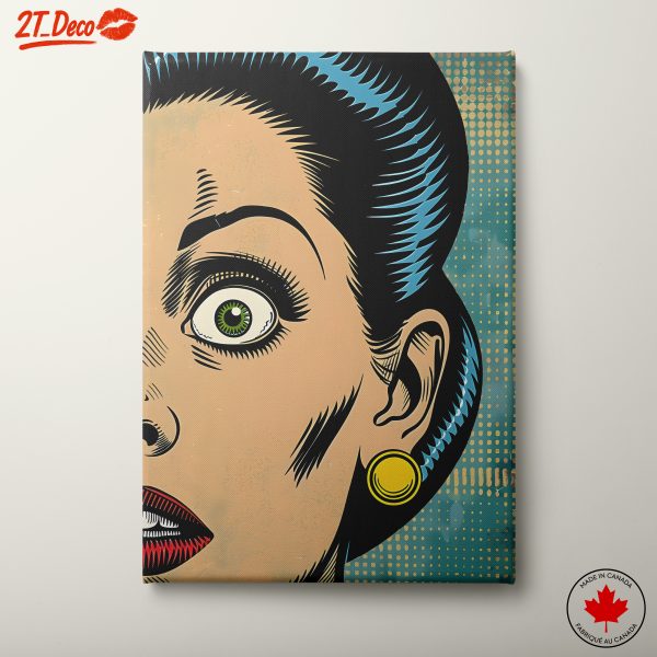 Surprised Woman in Pop Art Style 2