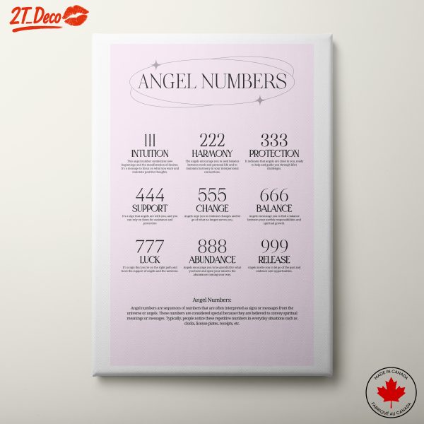 Angel Numbers Spiritual Typography Art