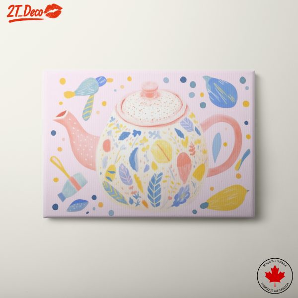 Whimsical Playful Teapot Illustration