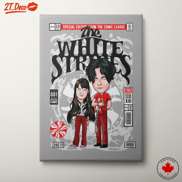 Stylized Comic Art of The White Stripes