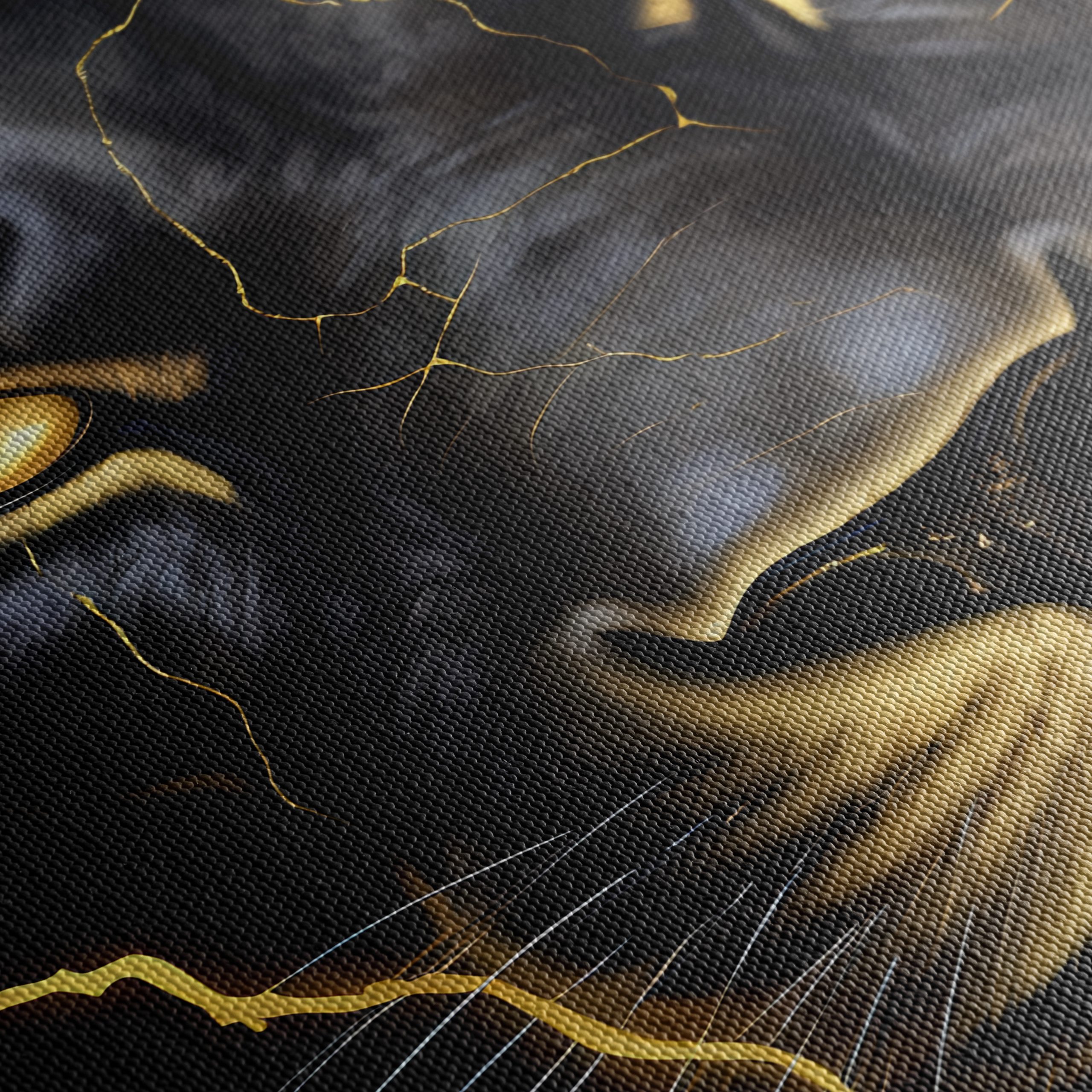 Majestic Lion Portrait with Lightning Effects - Image 5