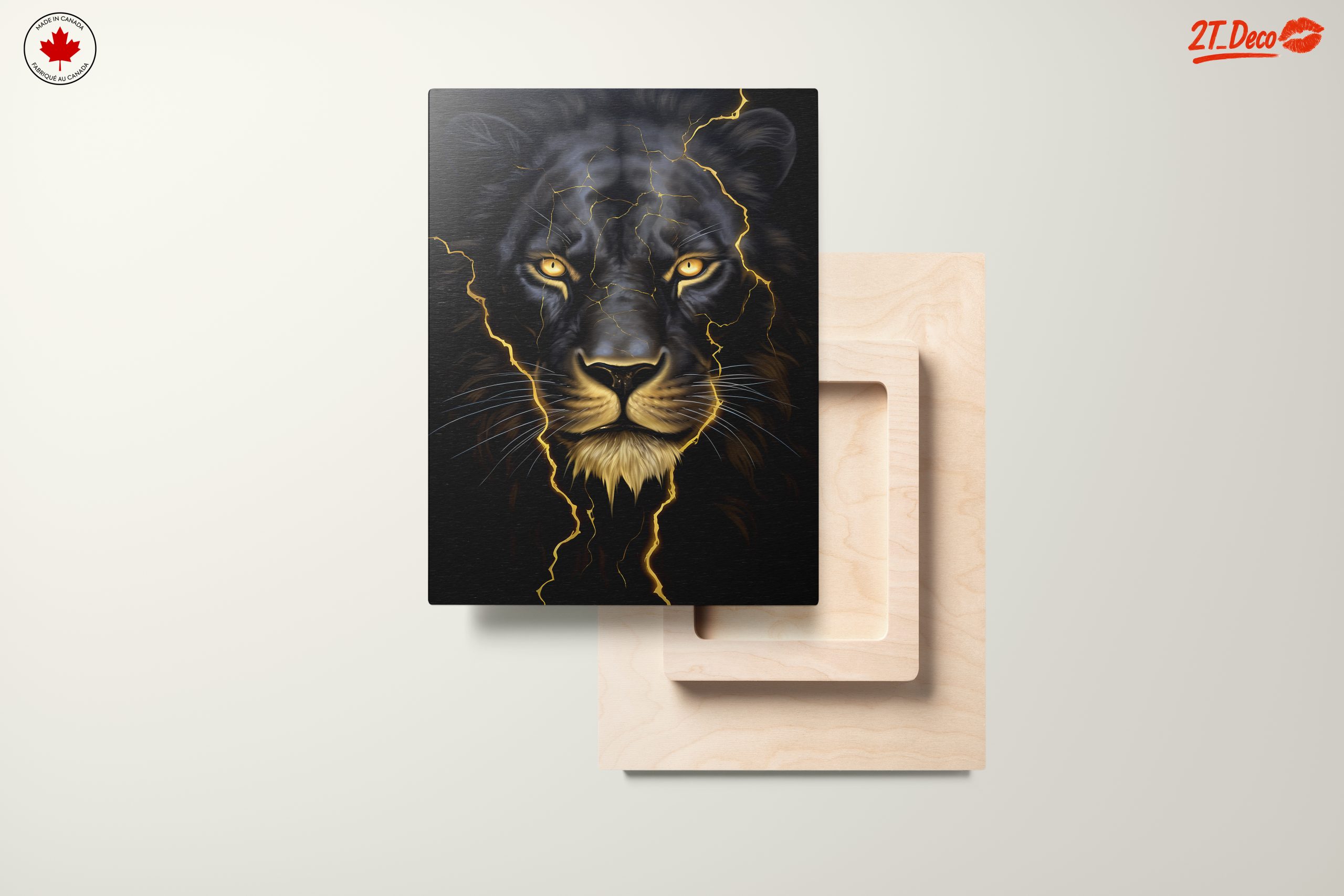 Majestic Lion Portrait with Lightning Effects - Image 11