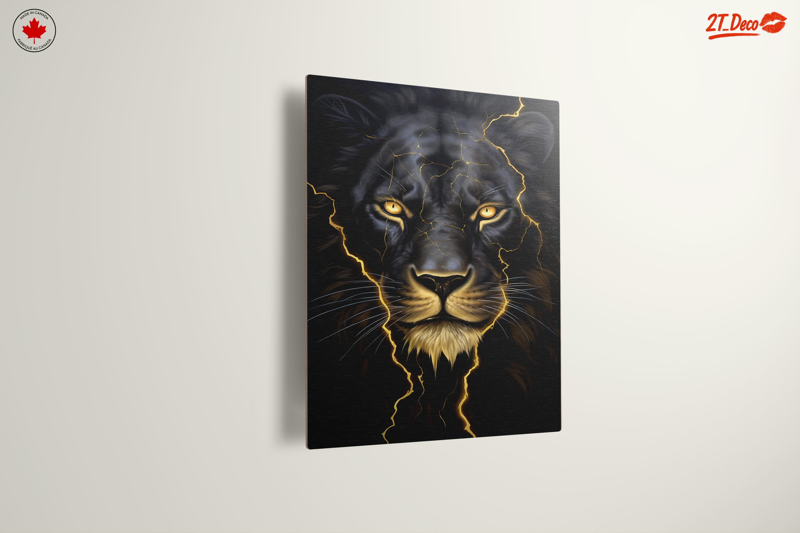Majestic Lion Portrait with Lightning Effects - Image 13