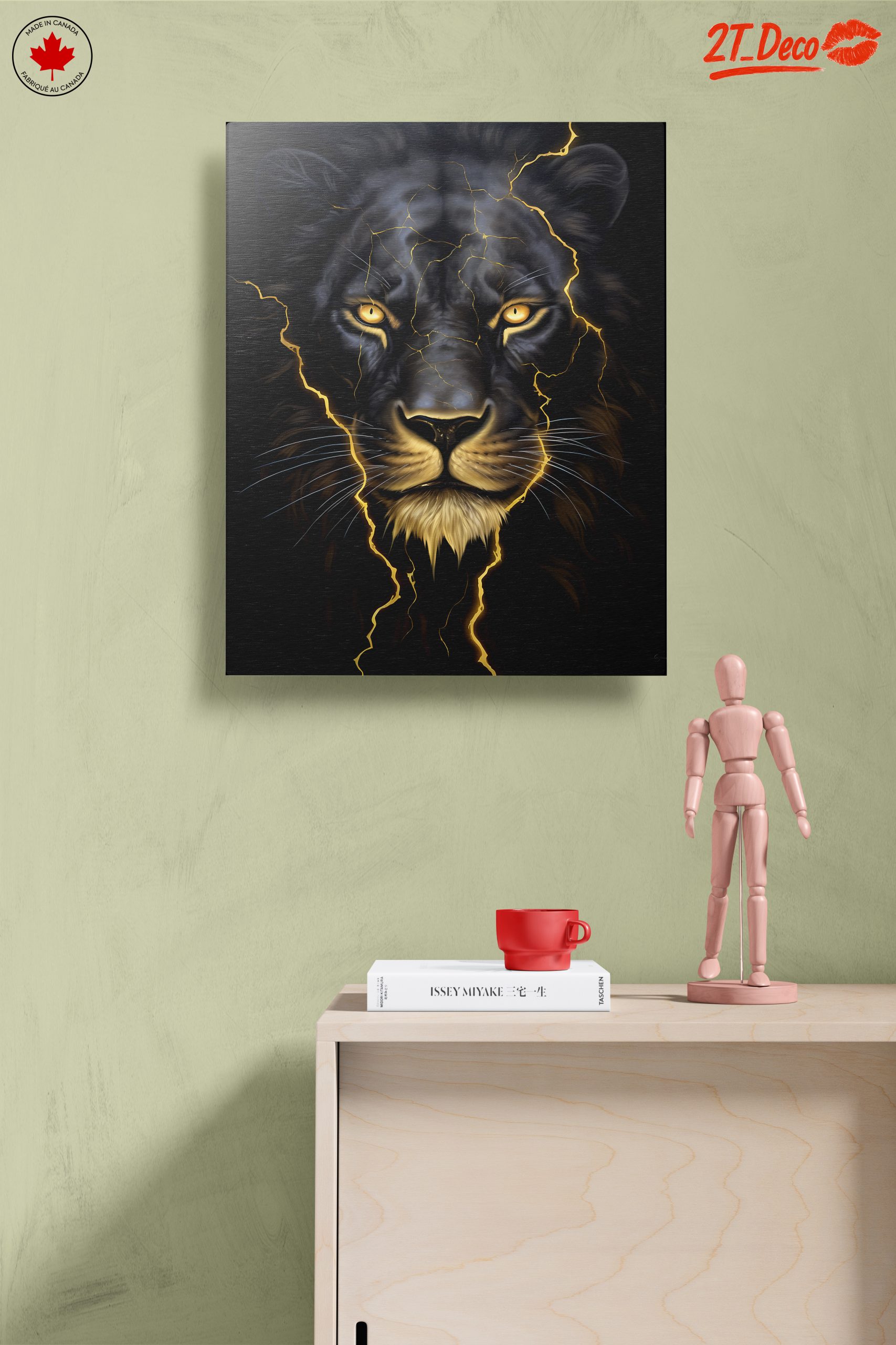 Majestic Lion Portrait with Lightning Effects - Image 14