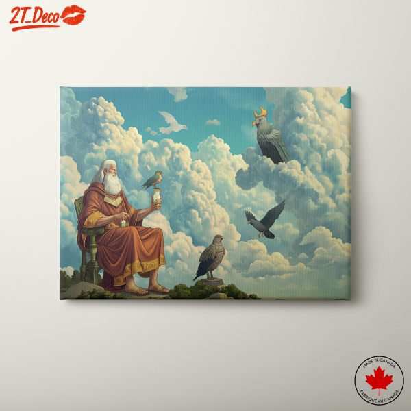 Majestic Fantasy Character Surrounded by Birds