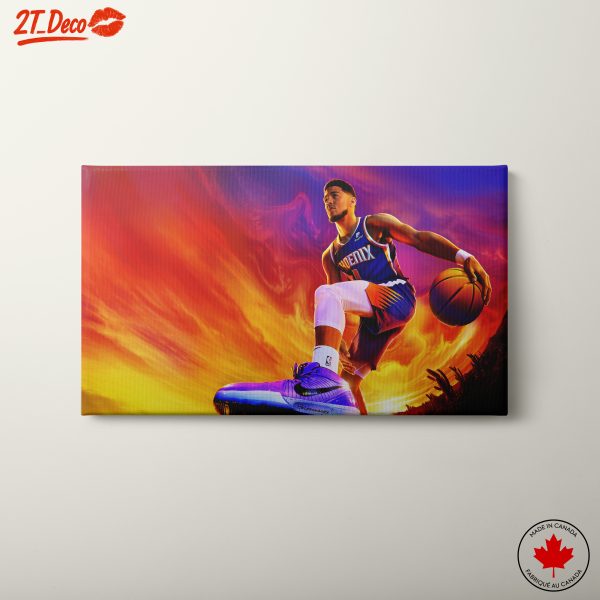 Dynamic Basketball Player Art with Vibrant Colors