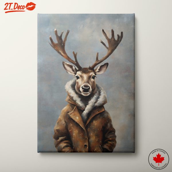 Artistic Deer Wearing Stylish Coat