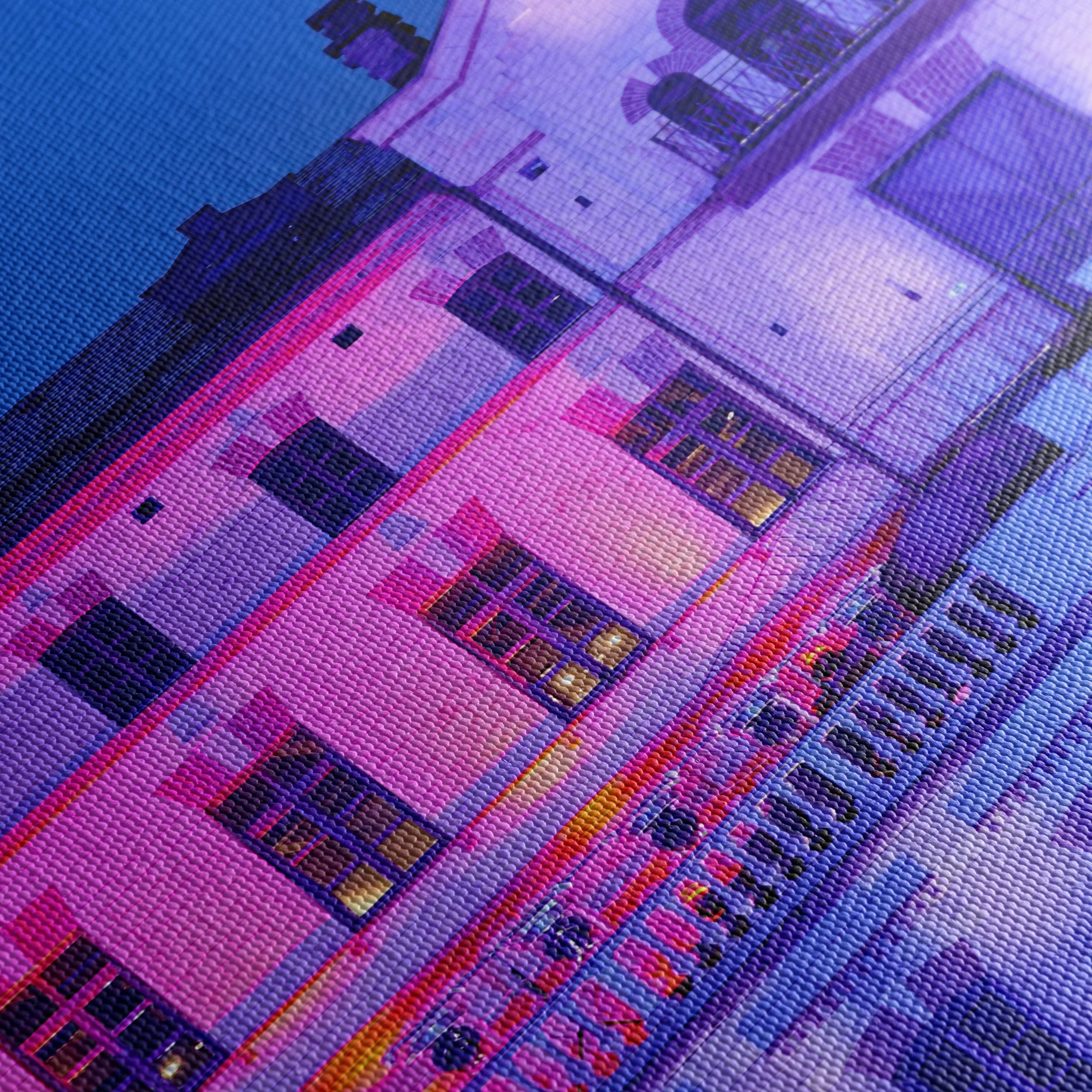 Illuminated Urban Building at Dusk - Image 5