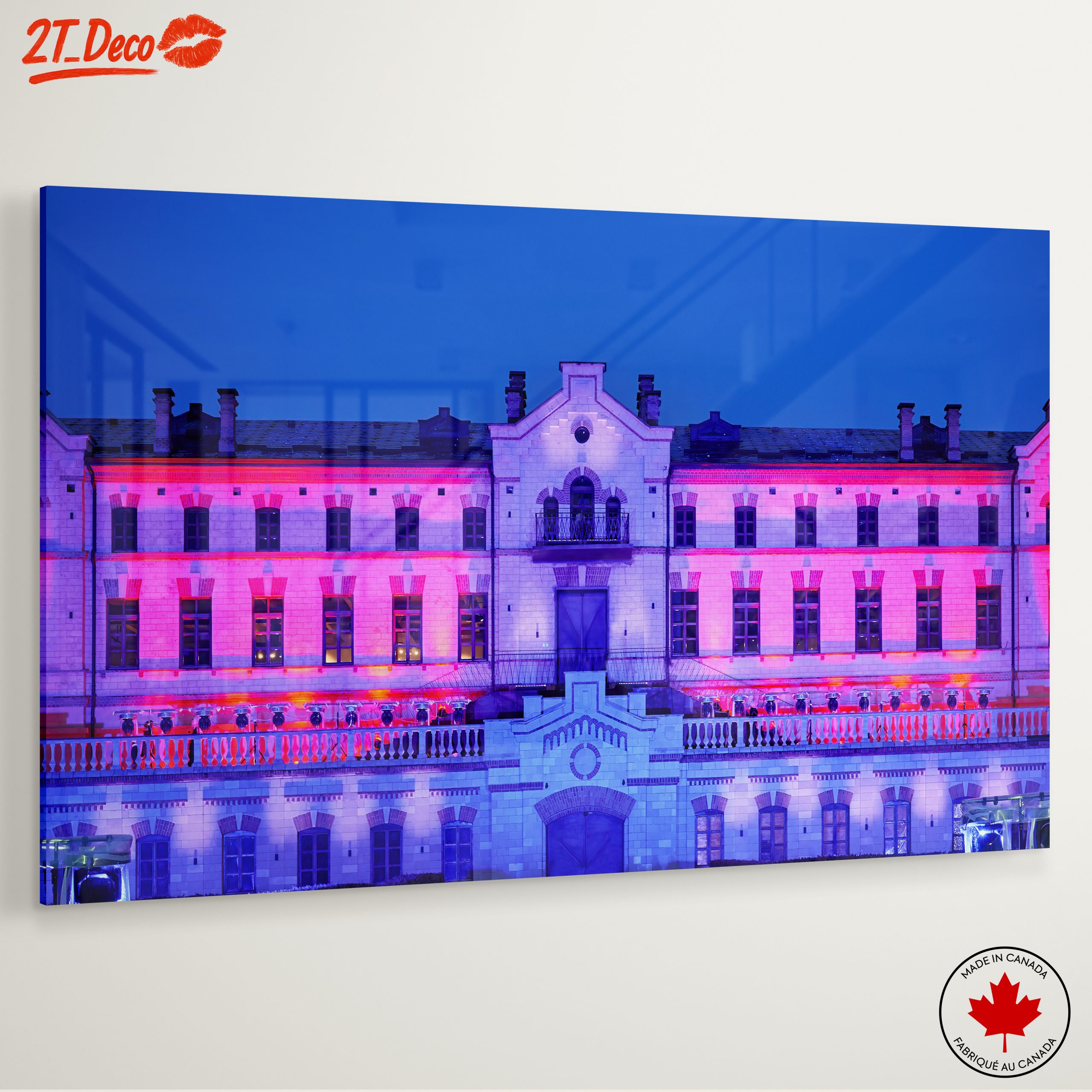 Illuminated Urban Building at Dusk - Image 6