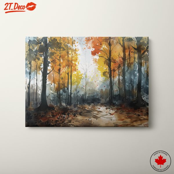 Stylized Autumn Forest Landscape Art