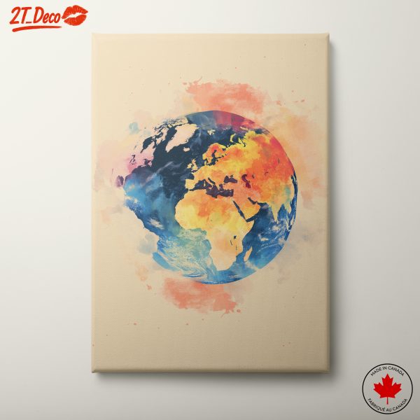 Colorful Abstract Globe Art