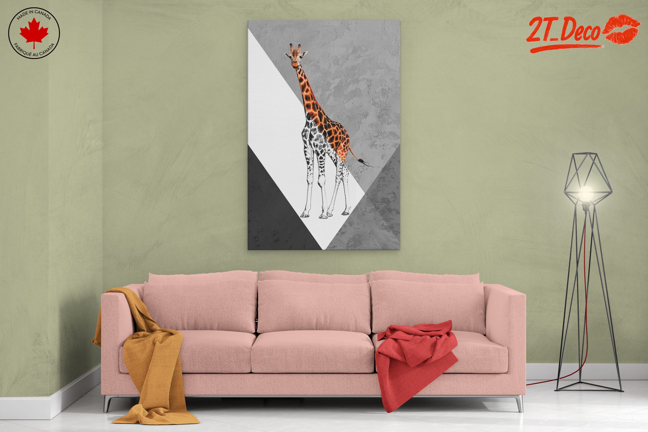 Stylized Giraffe Animal Art - Image 2