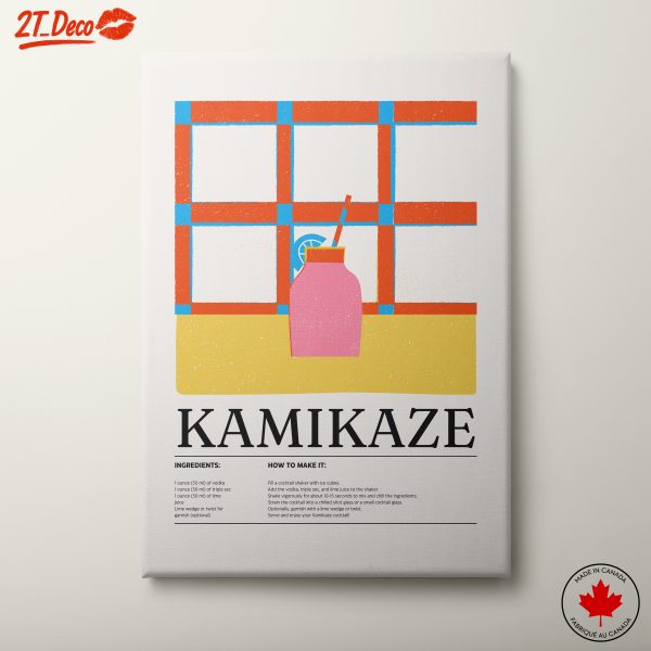 Whimsical Kamikaze Cocktail Illustration