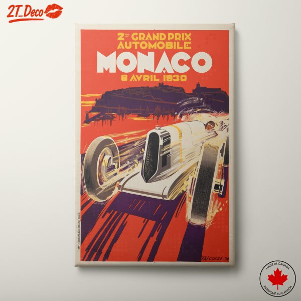 Monaco Grand Prix Vintage Racing Poster