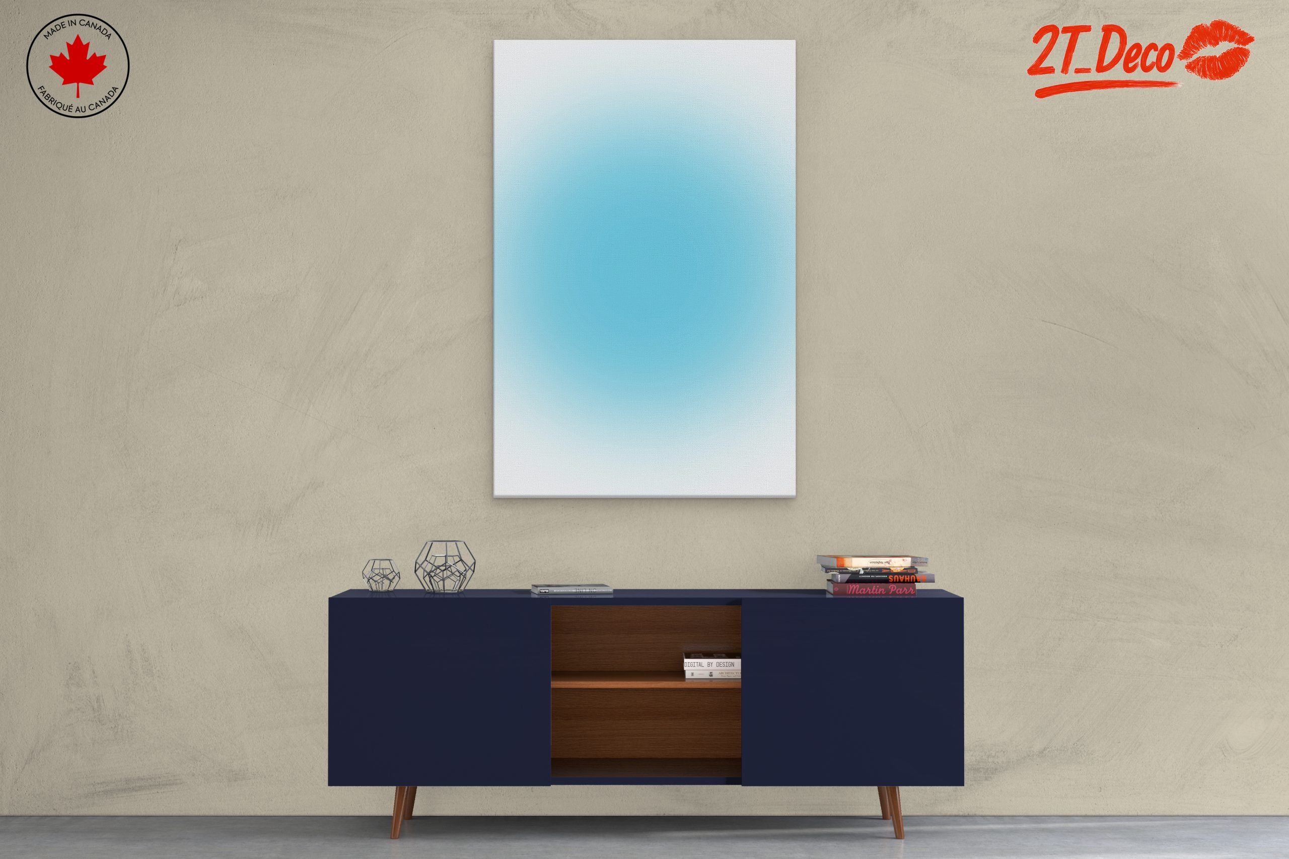 Elegant Gradient Blue Art for Modern Spaces - Image 3