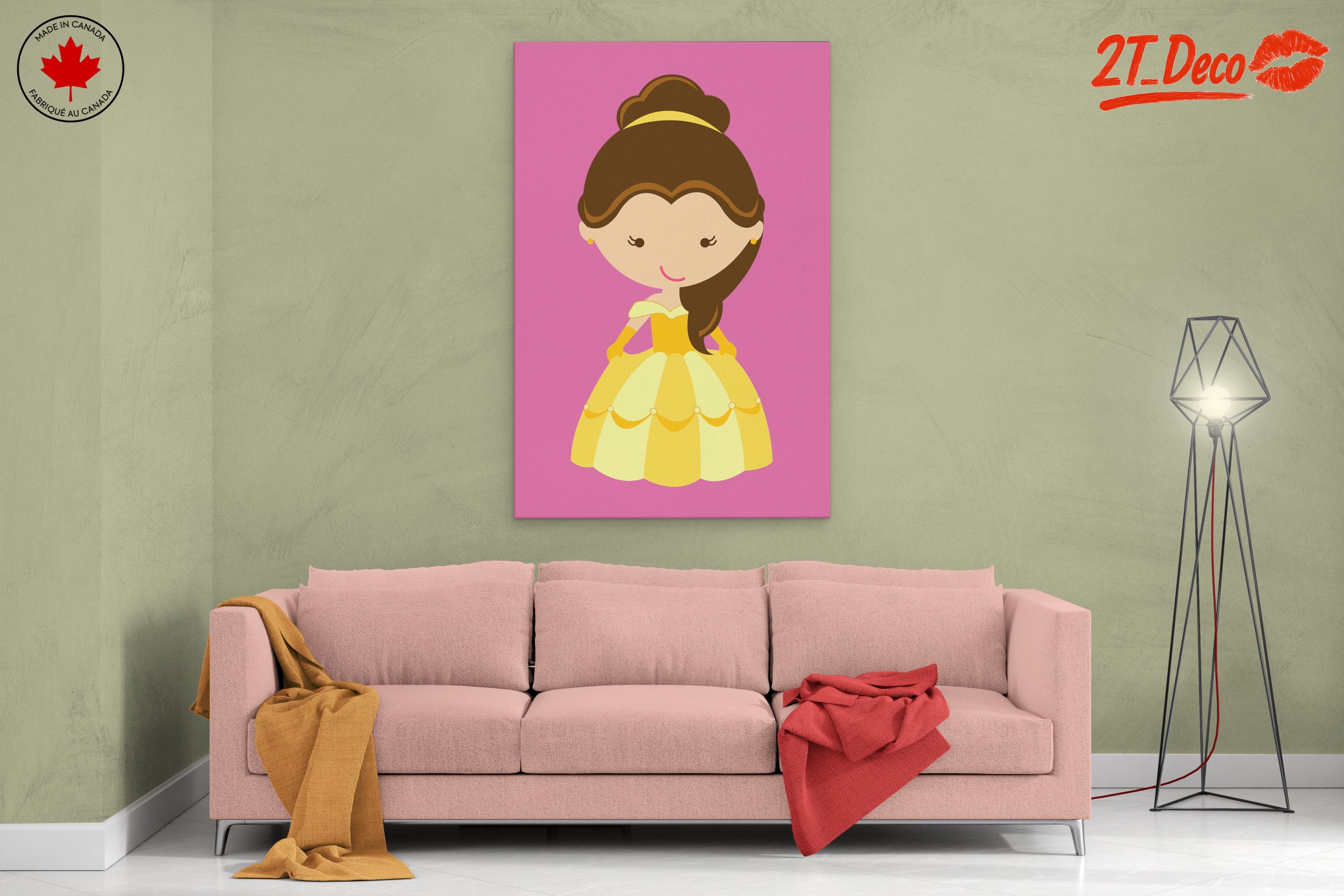 Stylized Cartoon Character in Yellow Dress - Image 2