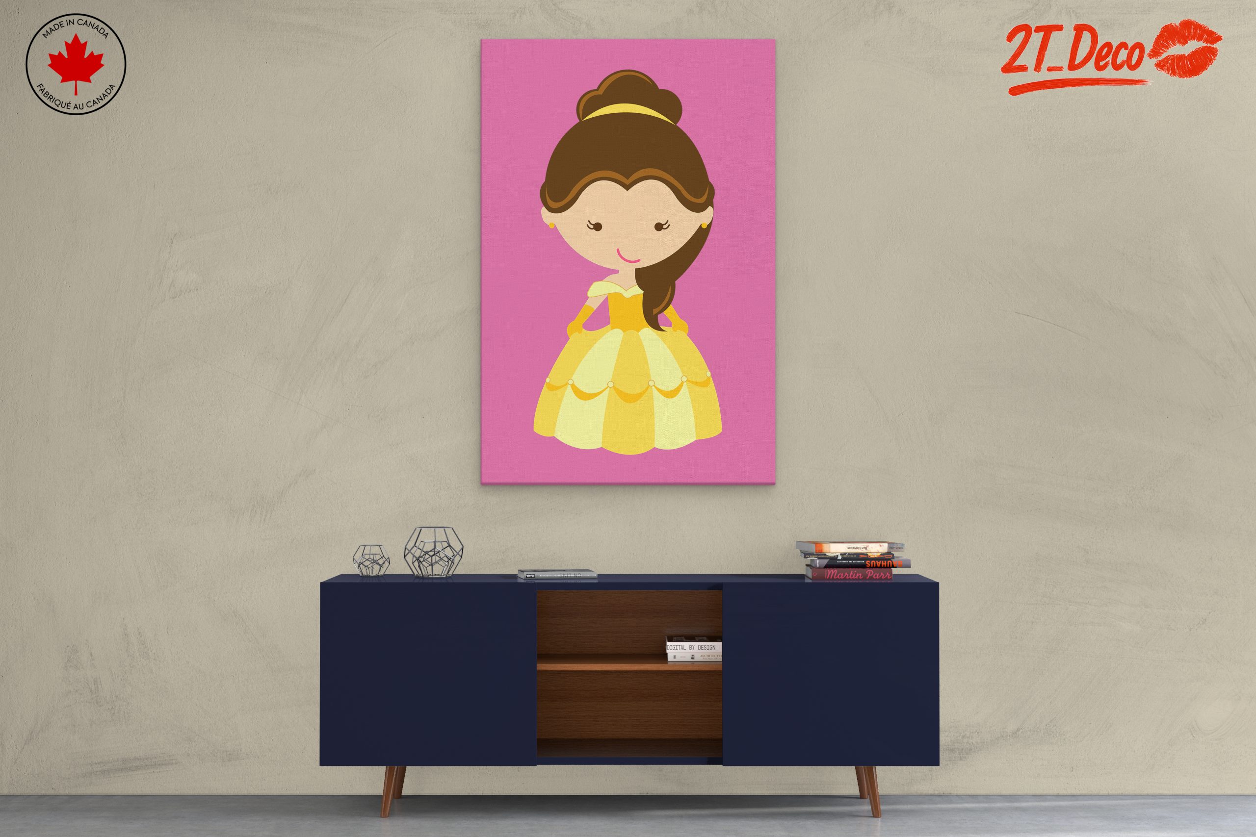 Stylized Cartoon Character in Yellow Dress - Image 3