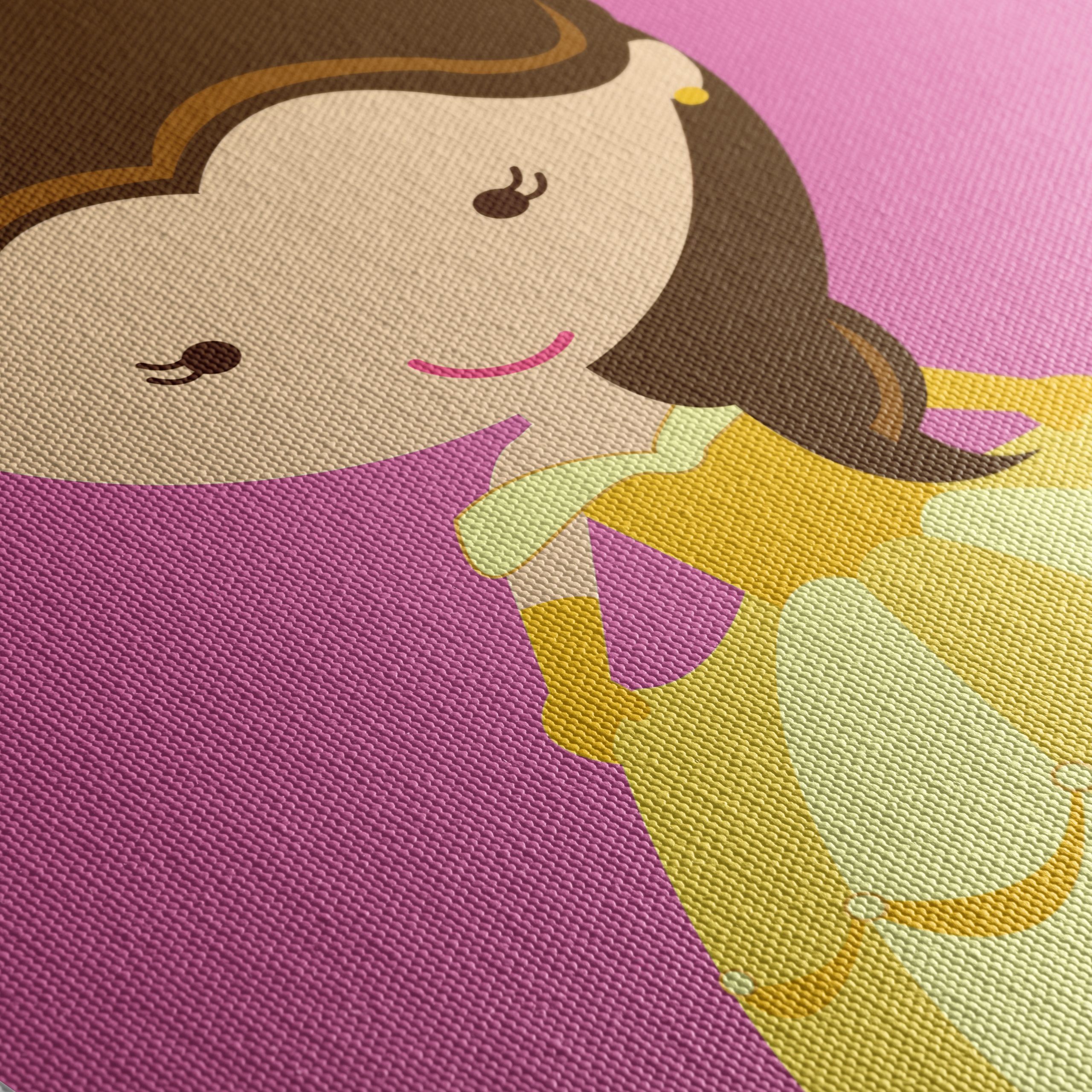 Stylized Cartoon Character in Yellow Dress - Image 5
