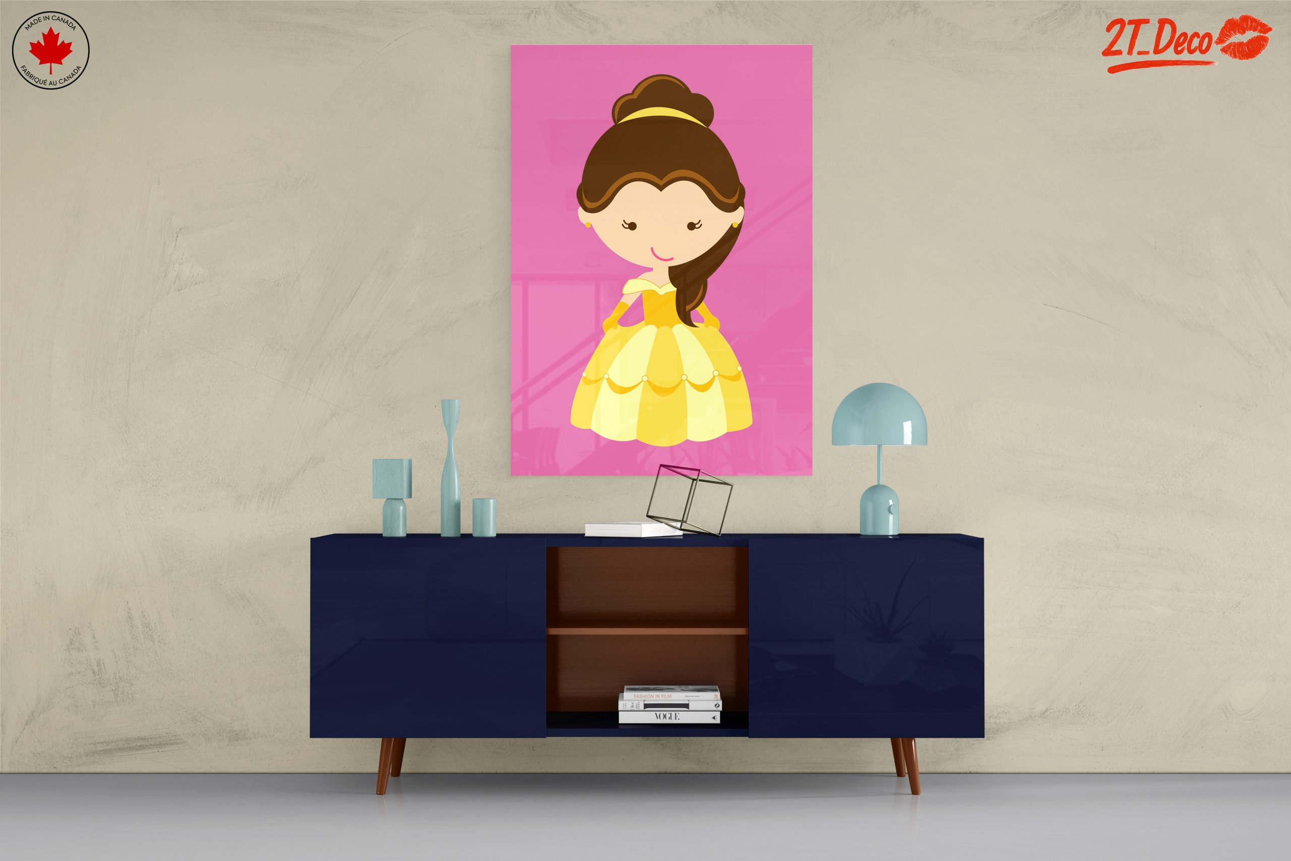 Stylized Cartoon Character in Yellow Dress - Image 8