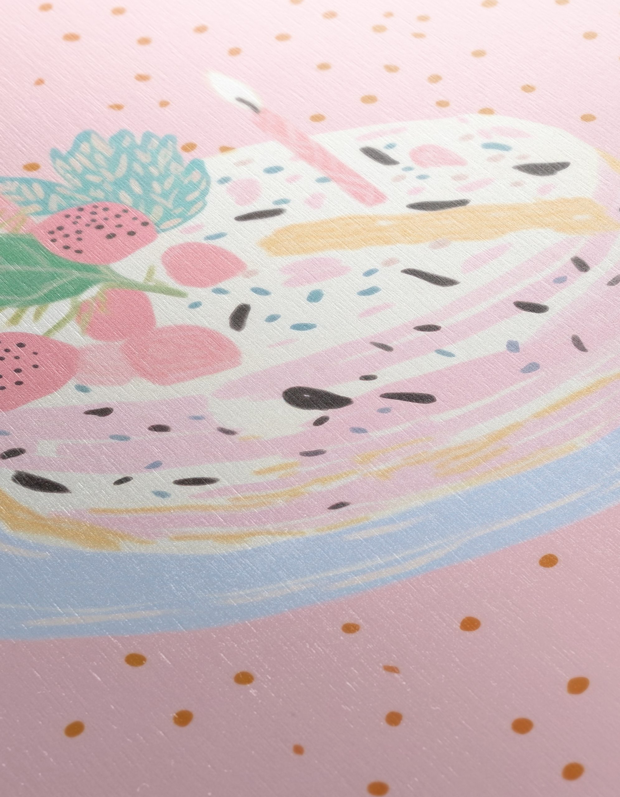 Whimsical Cake Illustration with Candles - Image 12