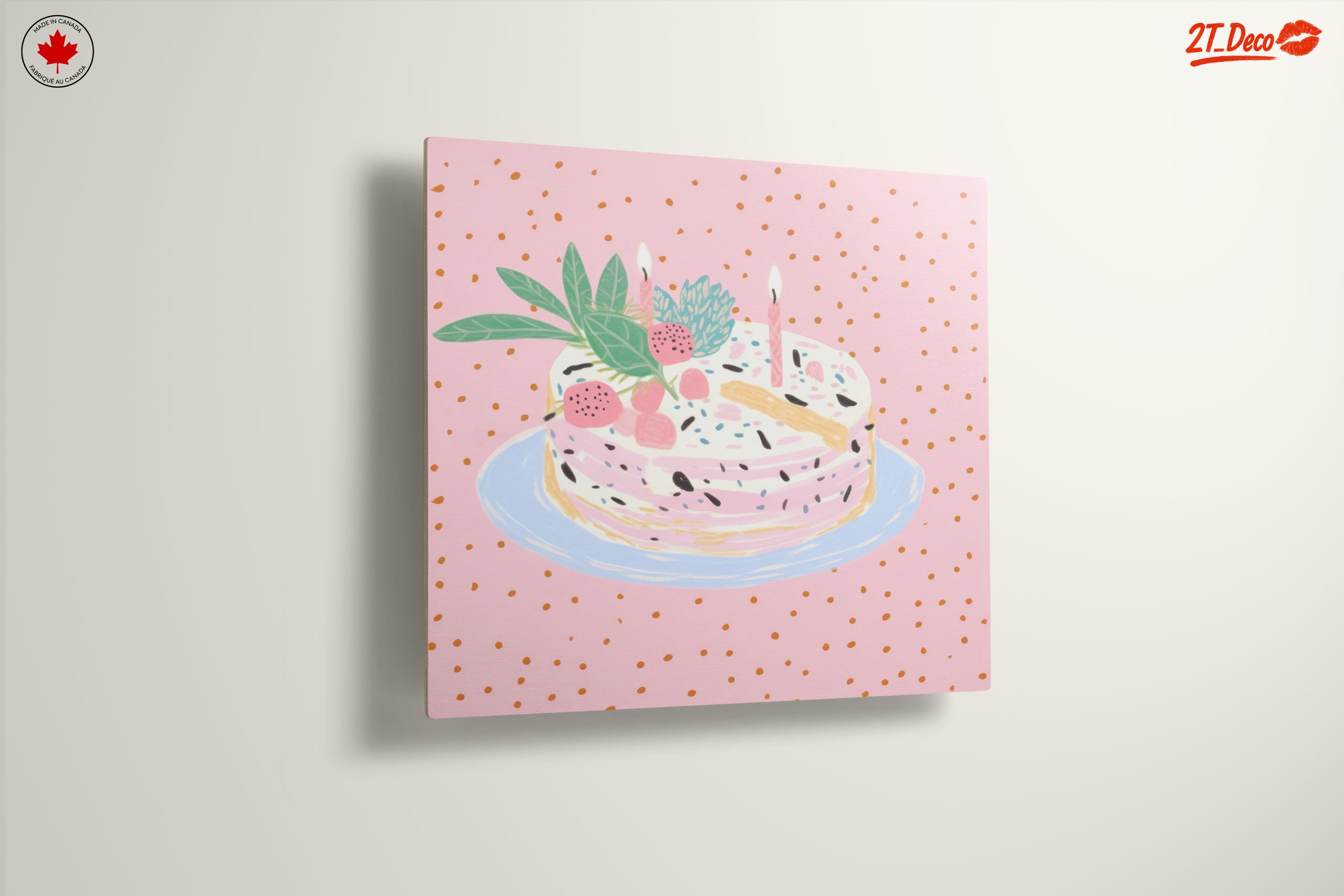 Whimsical Cake Illustration with Candles - Image 13