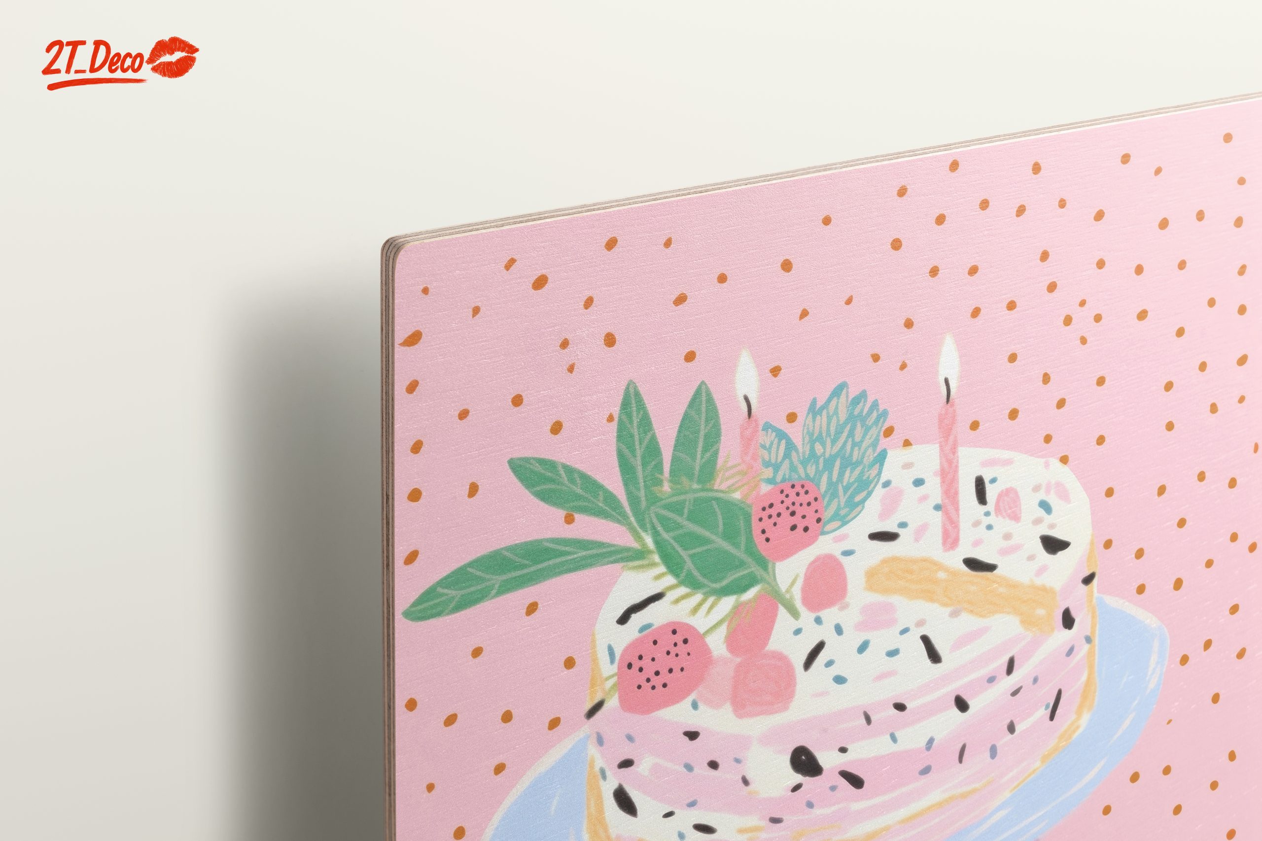 Whimsical Cake Illustration with Candles - Image 15