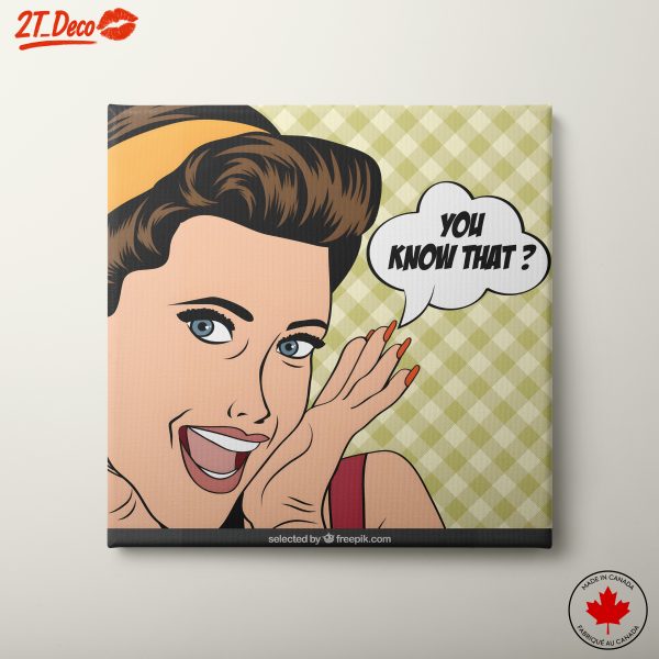 Playful Pop Art Woman with Speech Bubble