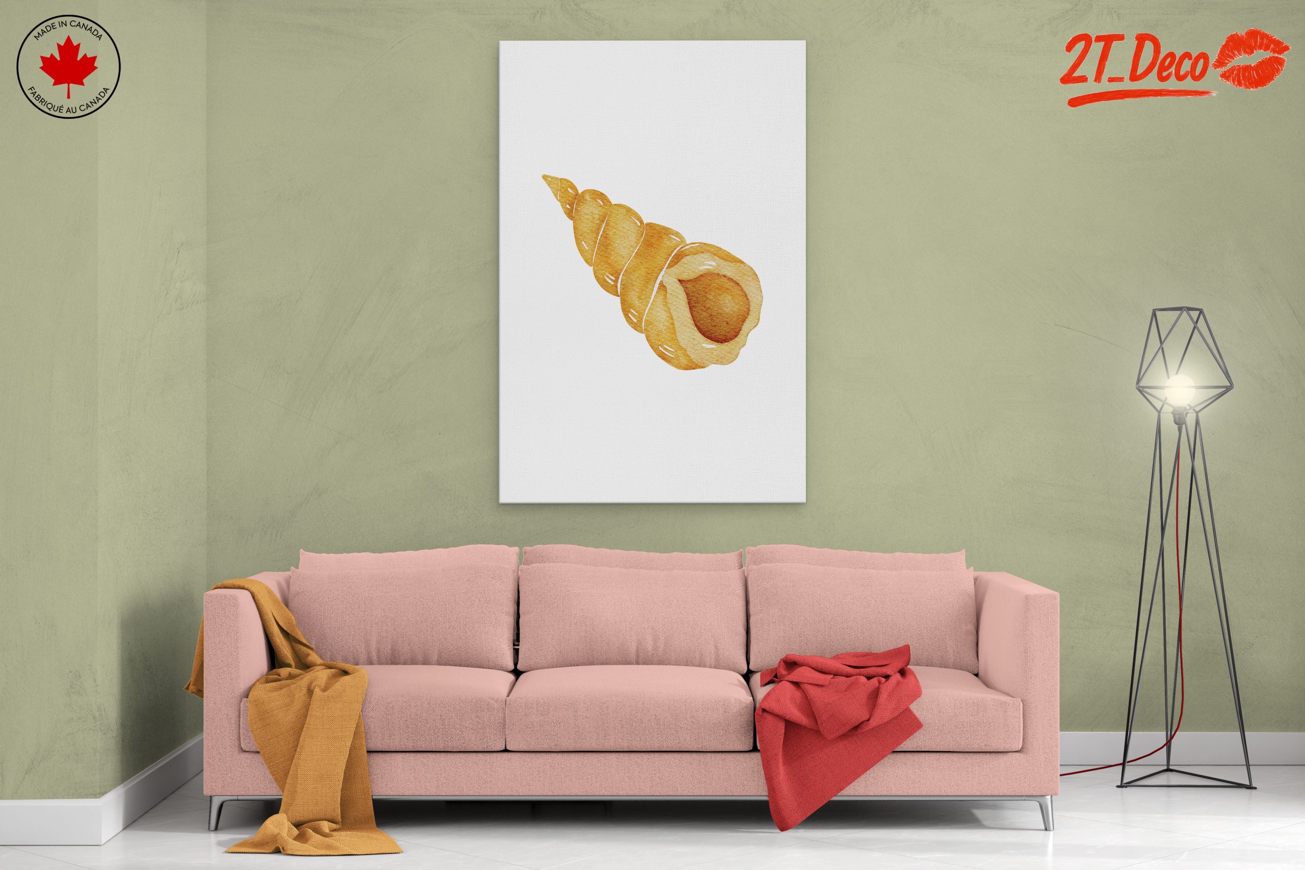 Watercolor Seashell Artwork - Image 2