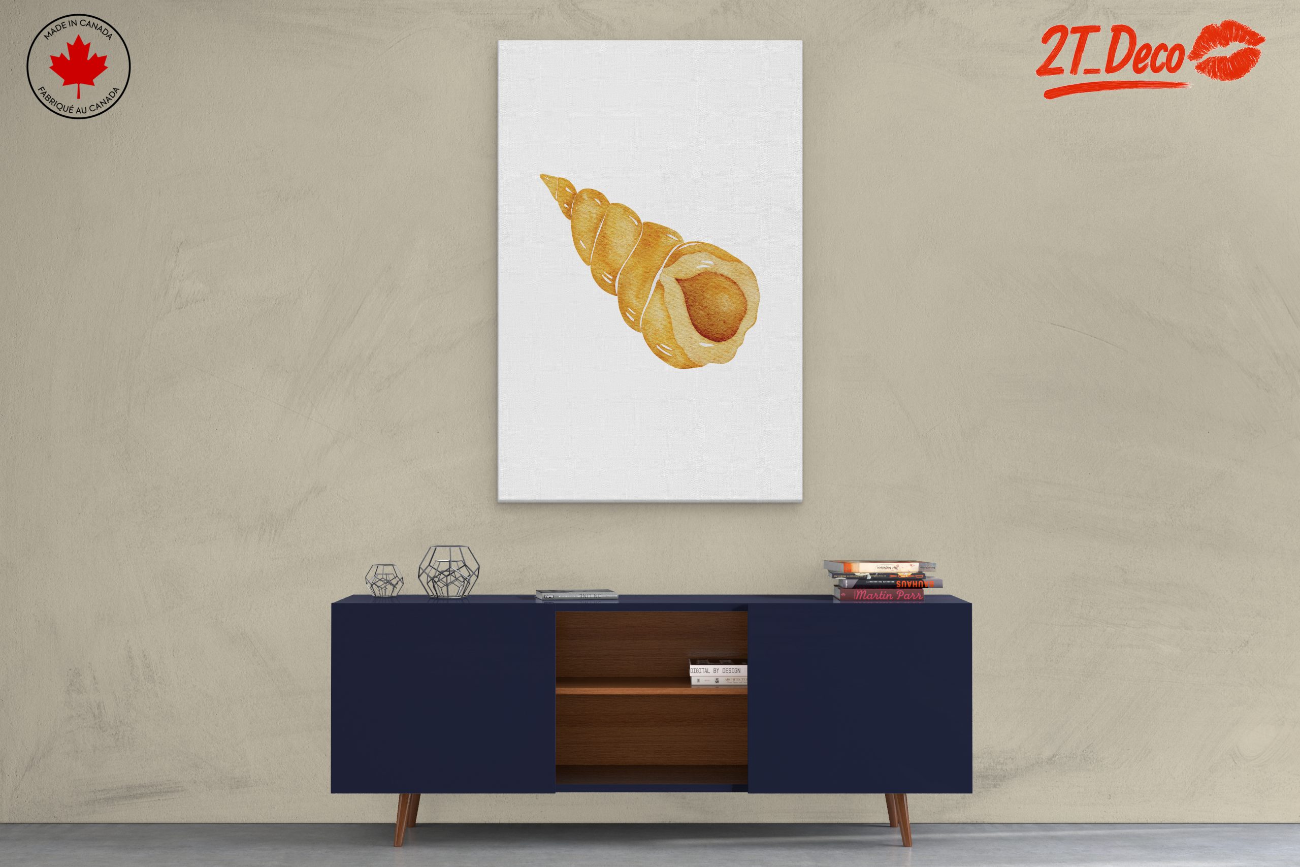 Watercolor Seashell Artwork - Image 3