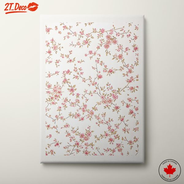 Delicate Floral Pattern with Pink Blooms