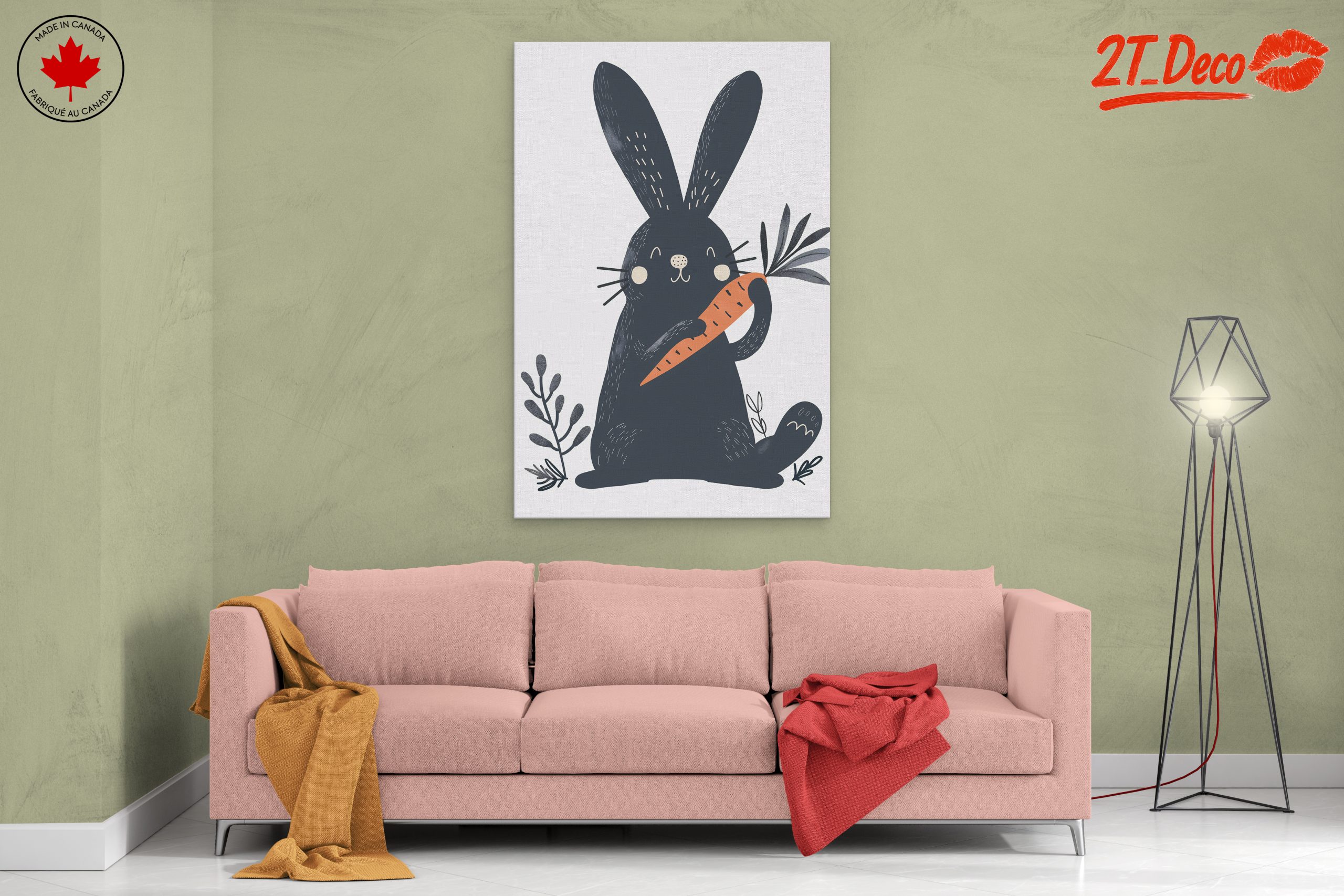 Cute Rabbit Holding Carrot Illustration - Image 2