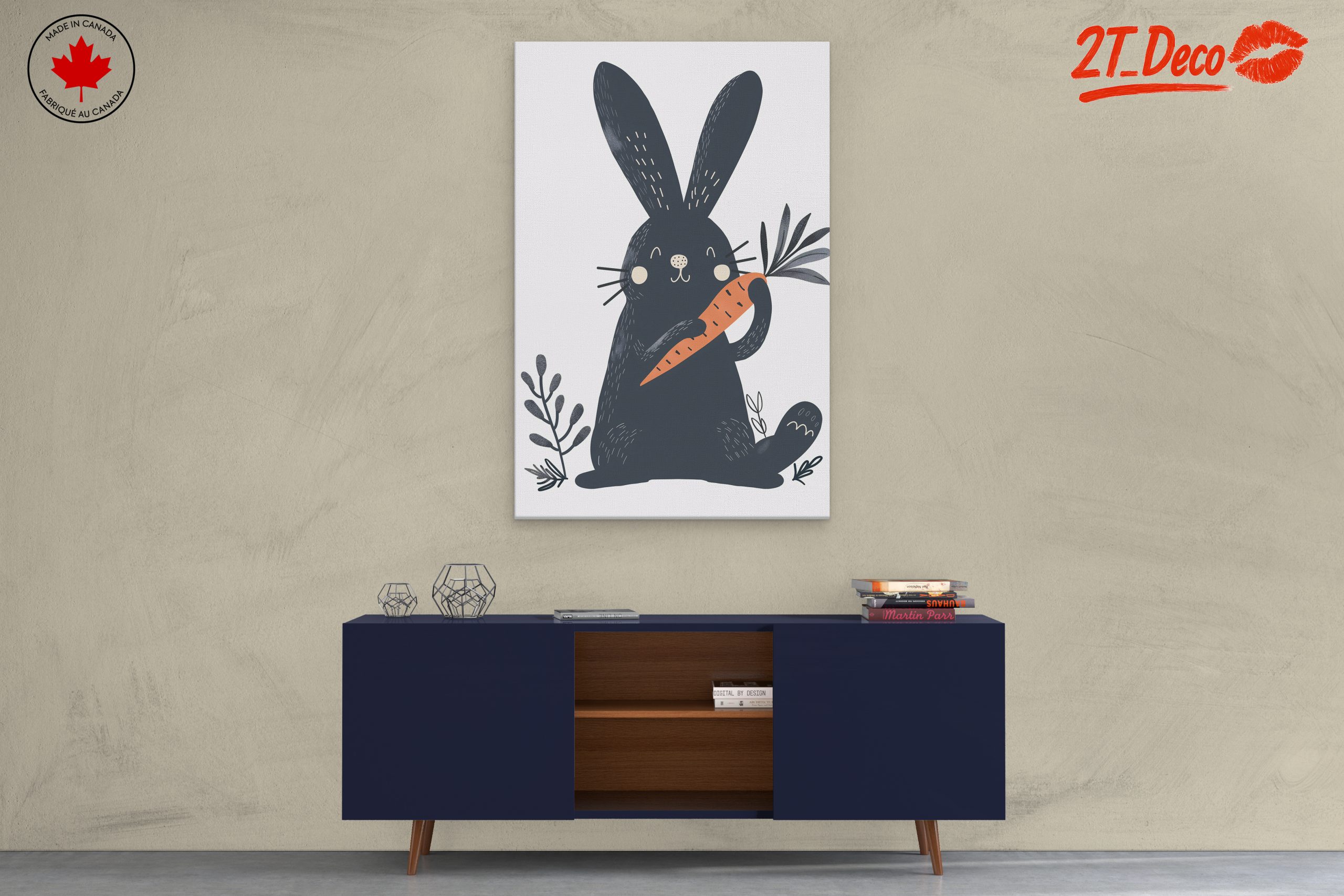 Cute Rabbit Holding Carrot Illustration - Image 3