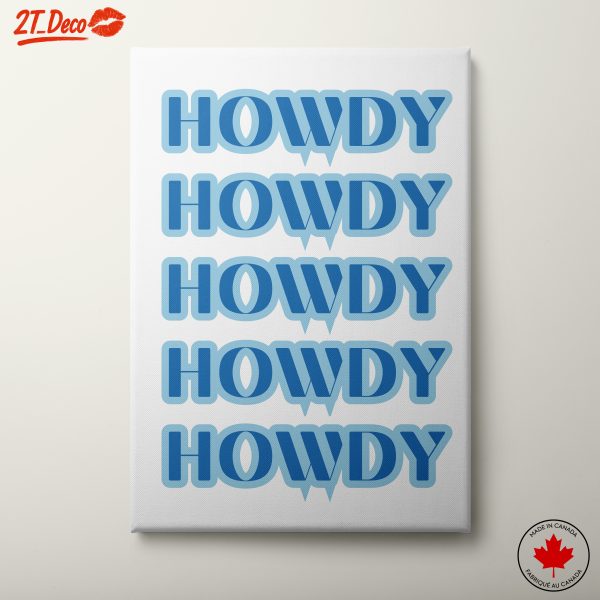 Bold Playful Typography Artwork Saying HOWDY