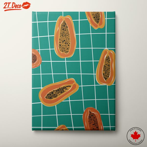 Stylized Papaya Abstract Food Art