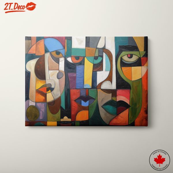 Colorful Abstract Faces Artwork