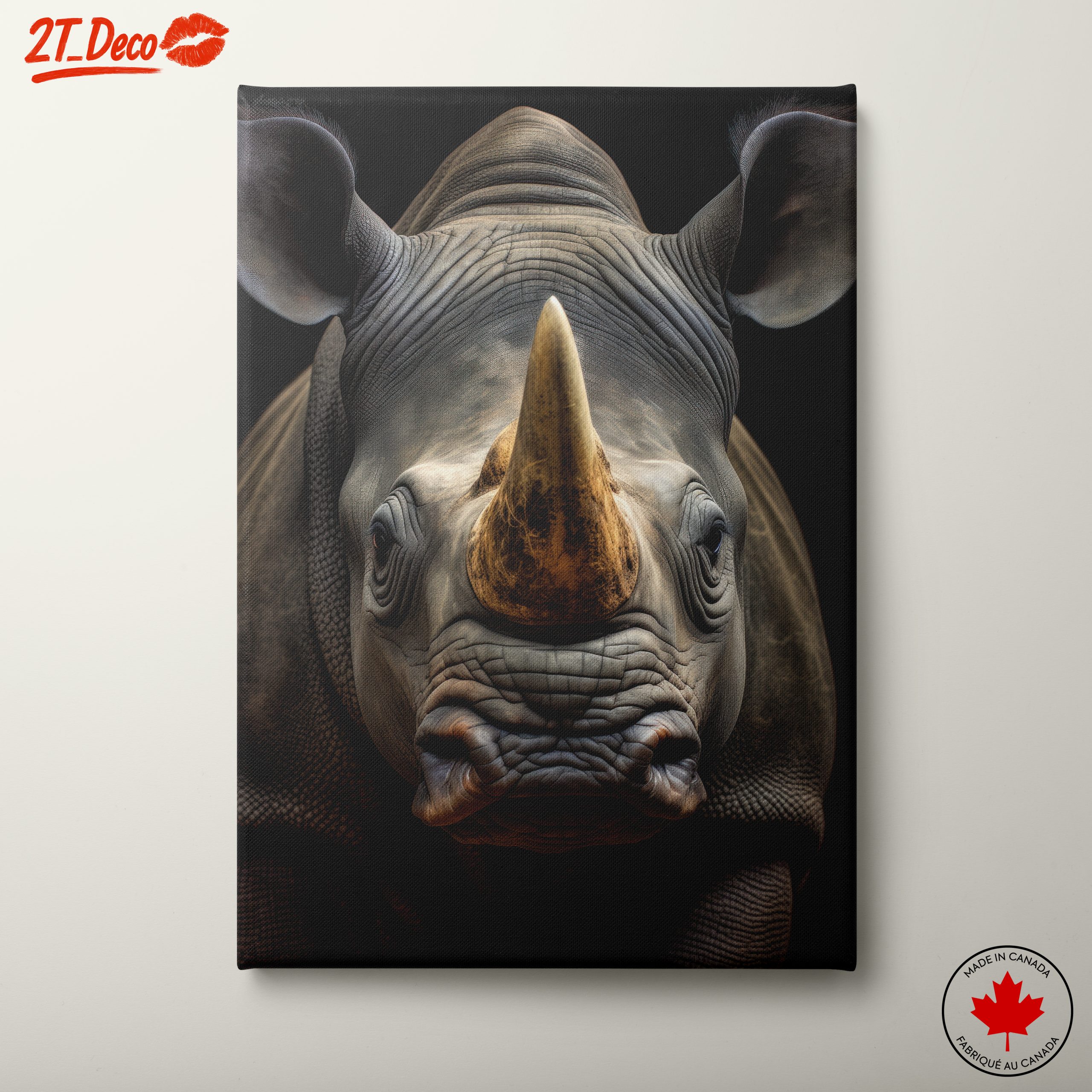 Majestic Rhinoceros Portrait Art