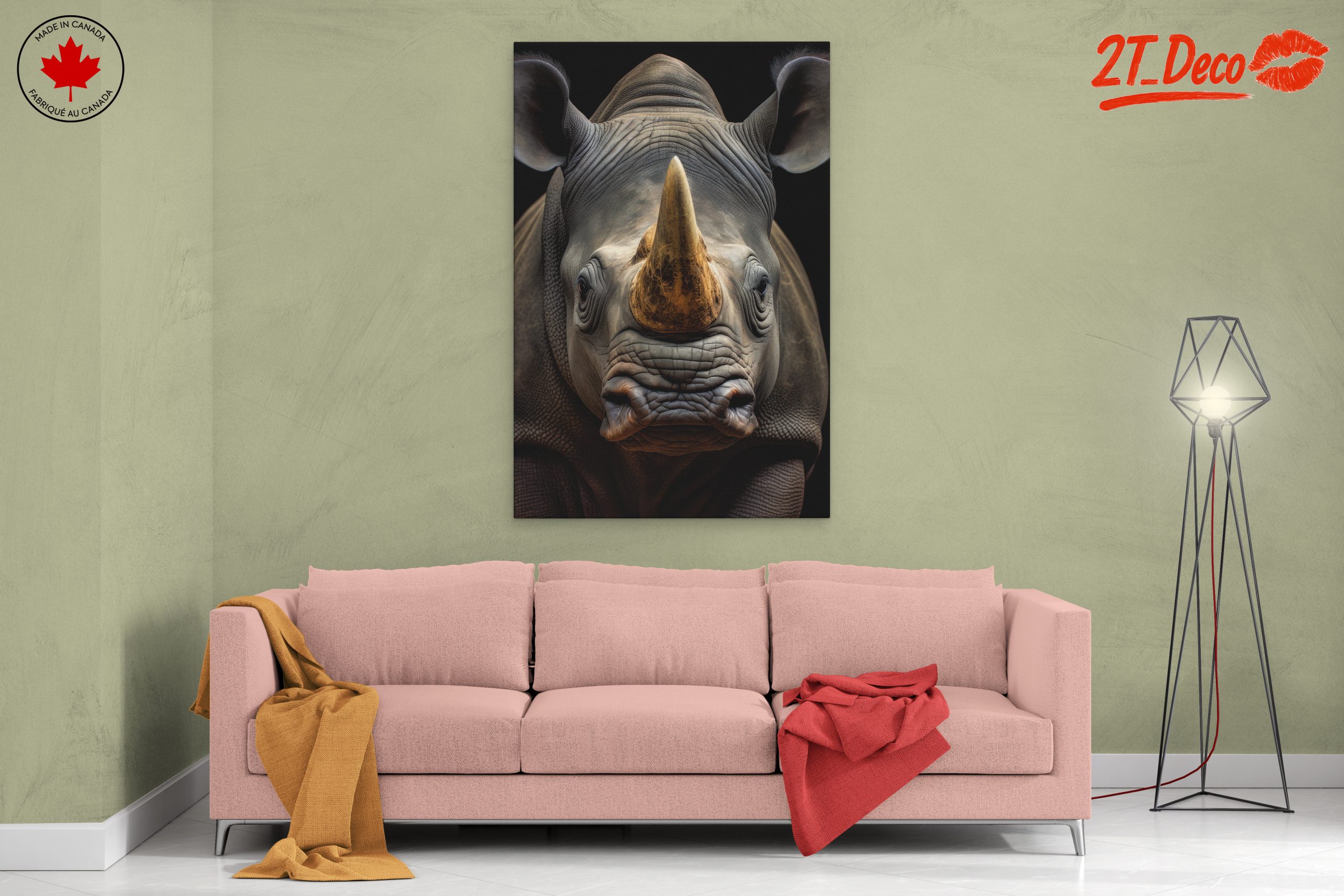 Majestic Rhinoceros Portrait Art - Image 2
