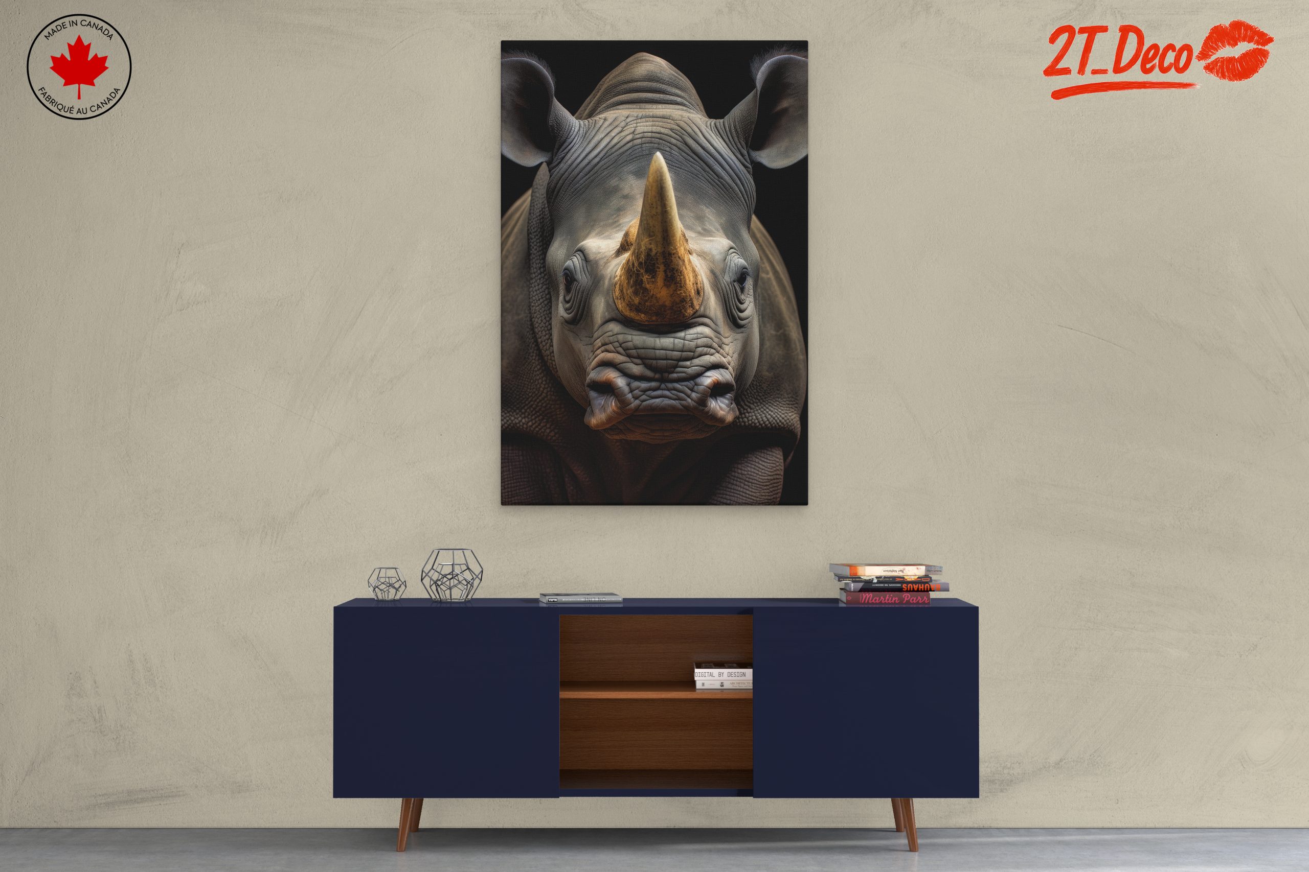 Majestic Rhinoceros Portrait Art - Image 3