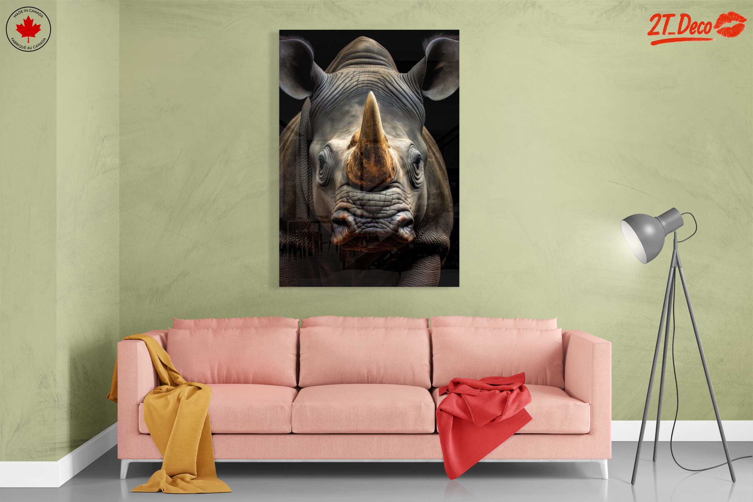 Majestic Rhinoceros Portrait Art - Image 7