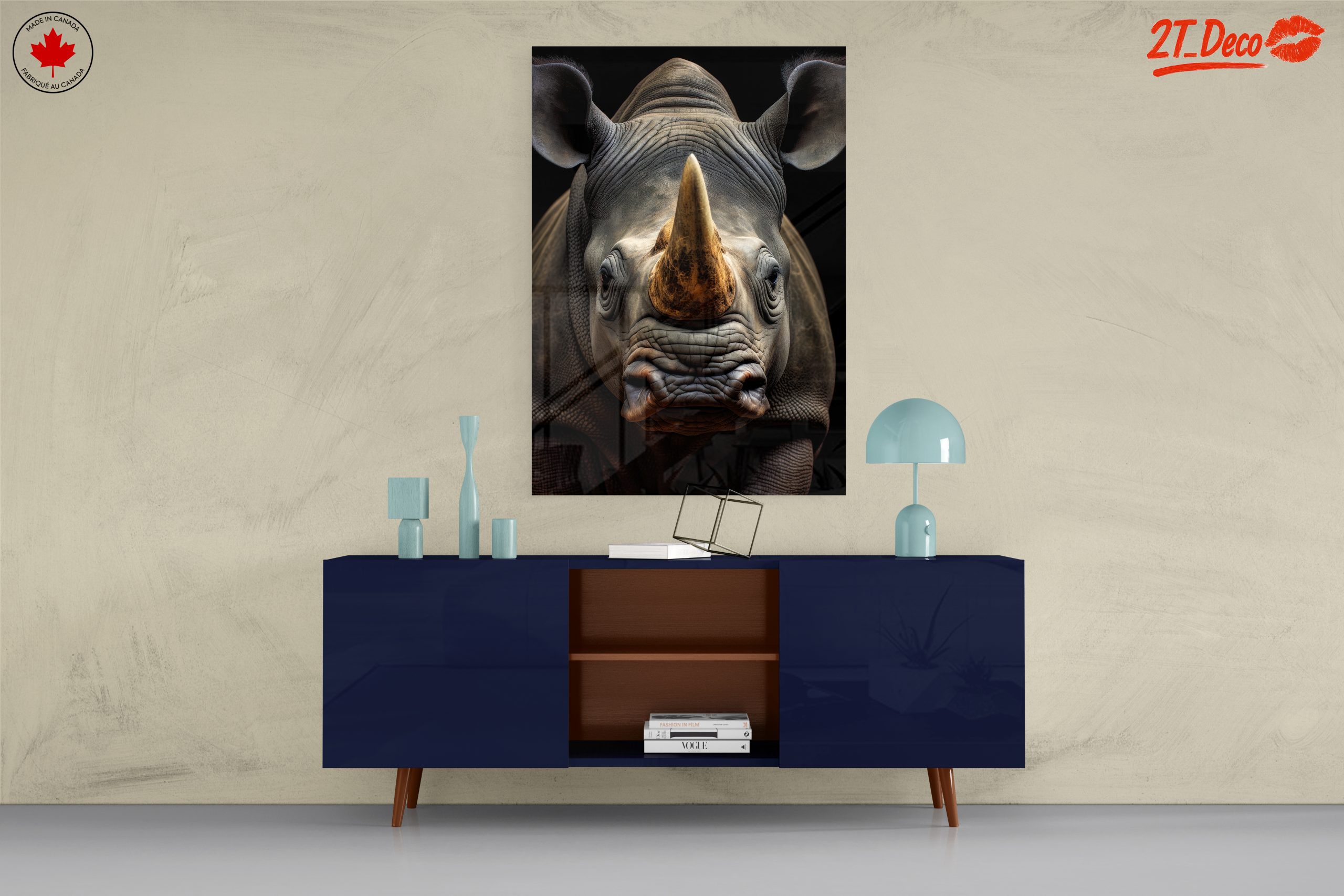 Majestic Rhinoceros Portrait Art - Image 8