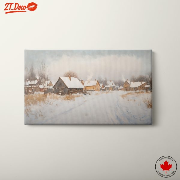 Charming Winter Village Landscape 2