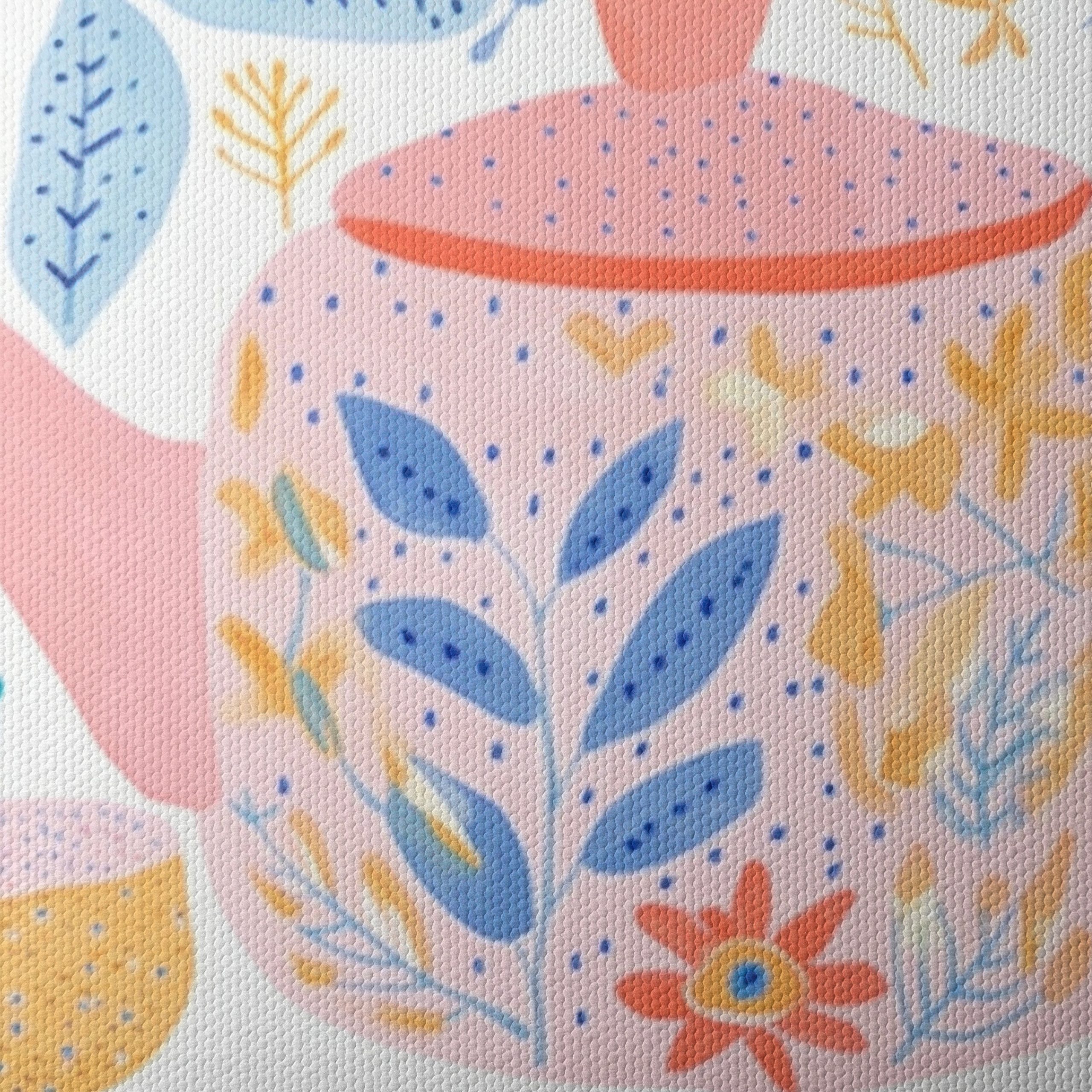 Whimsical Tea Pot and Floral Art - Image 4